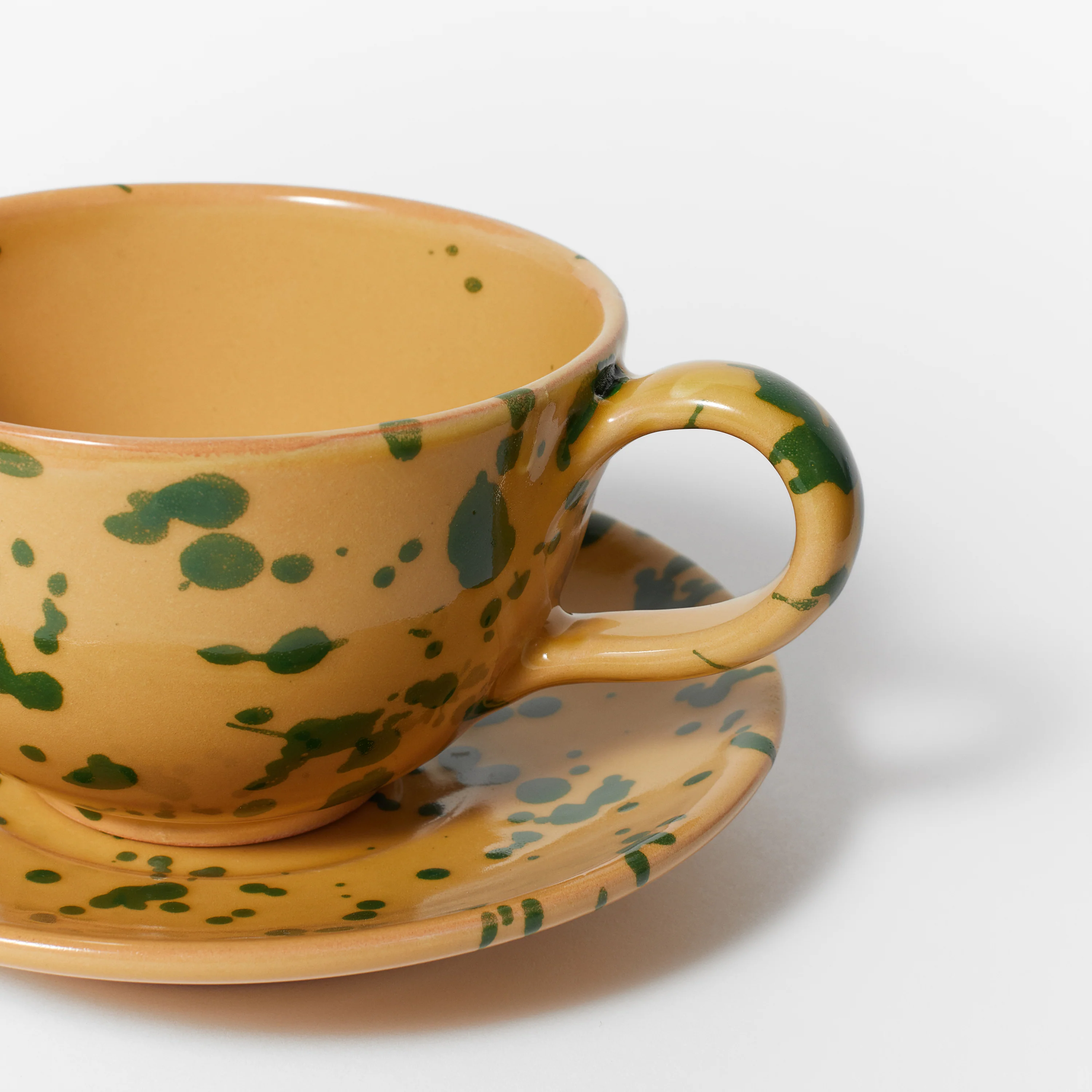 Ceramic Large cup with saucer - Image 2