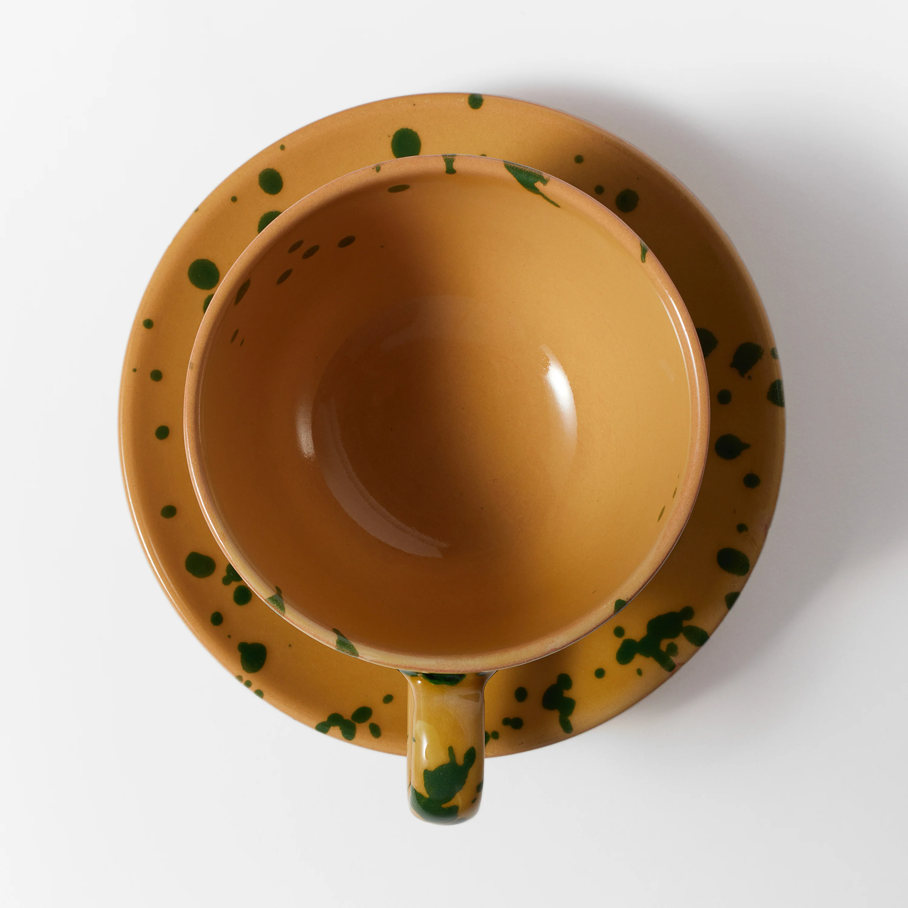 Ceramic Large cup with saucer - Image 3