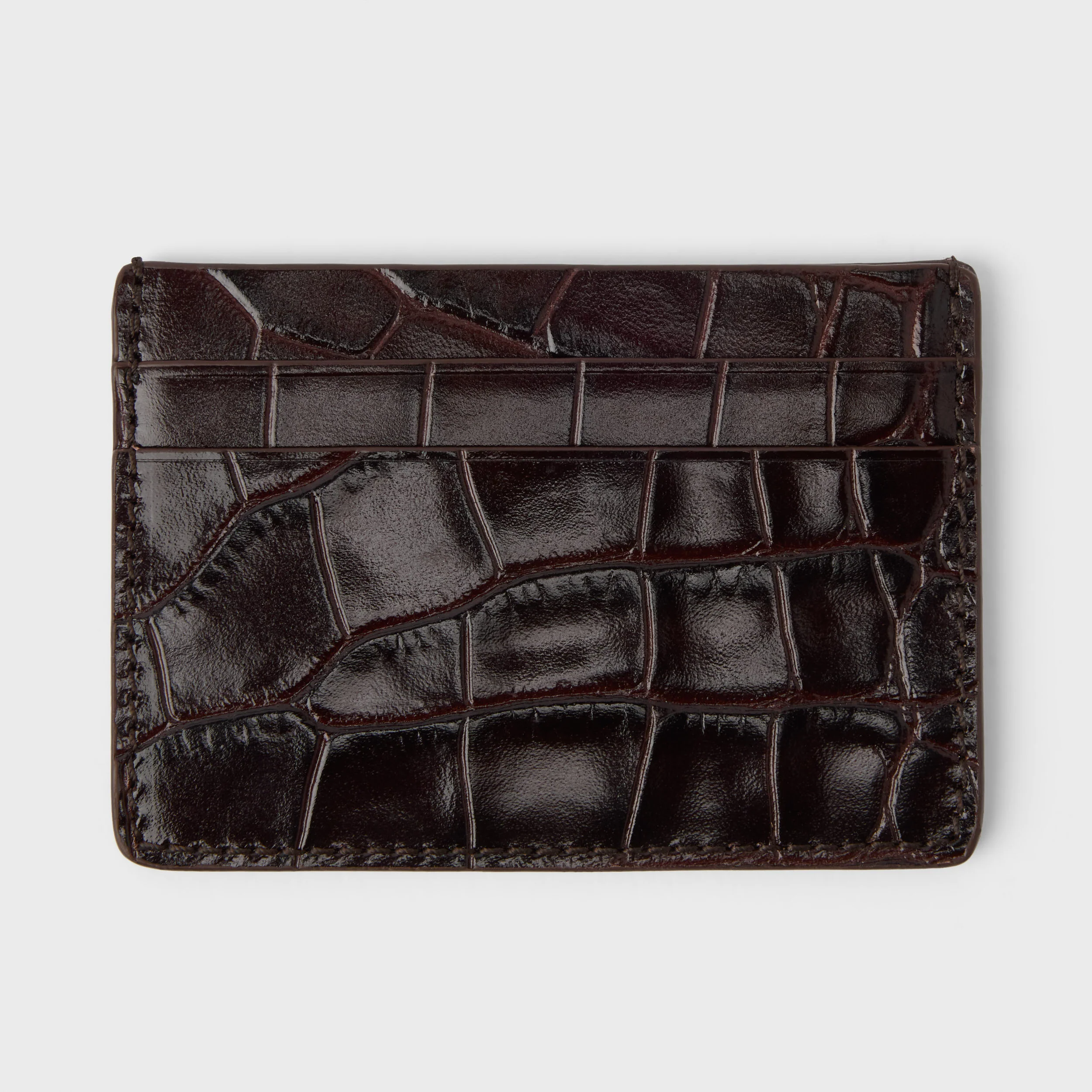 Croco Leather Card Holder - Image 3