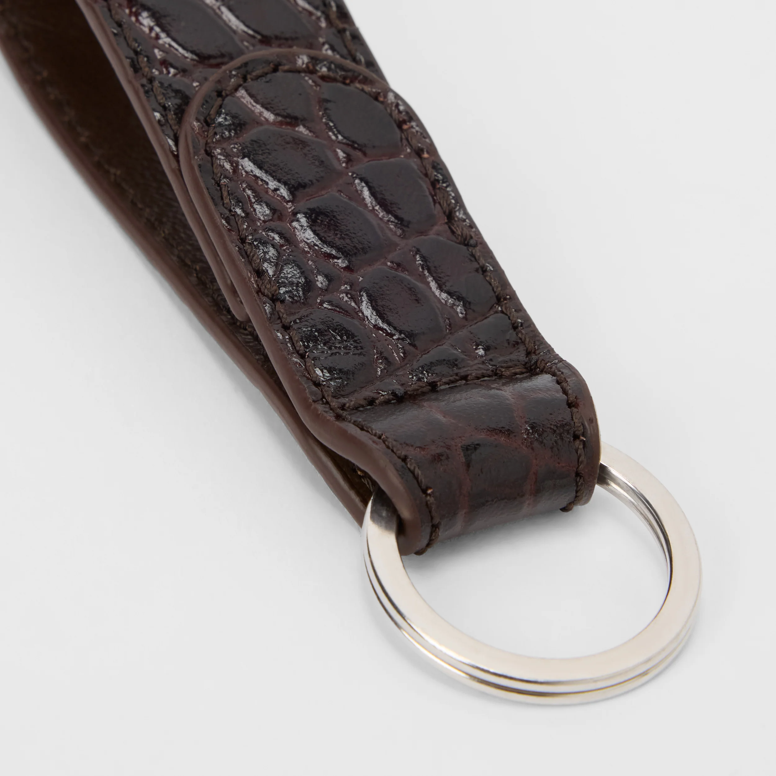 Croco Leather Key Ring - Image 4