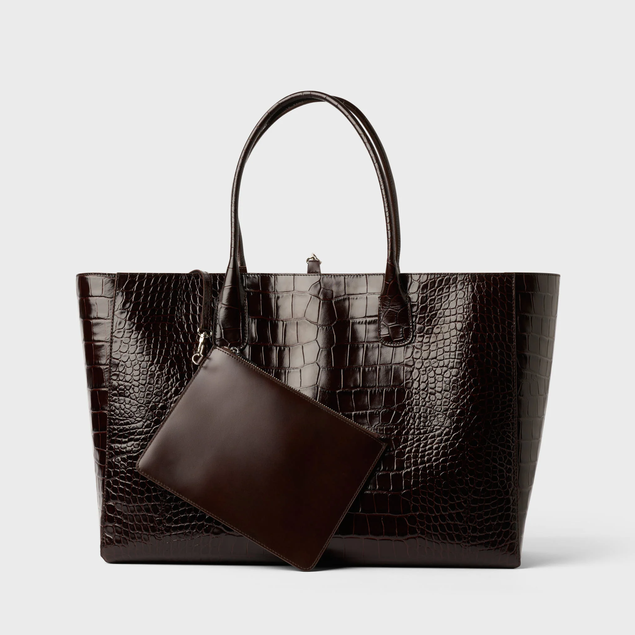 Large Croco Cabas Bag - Image 3