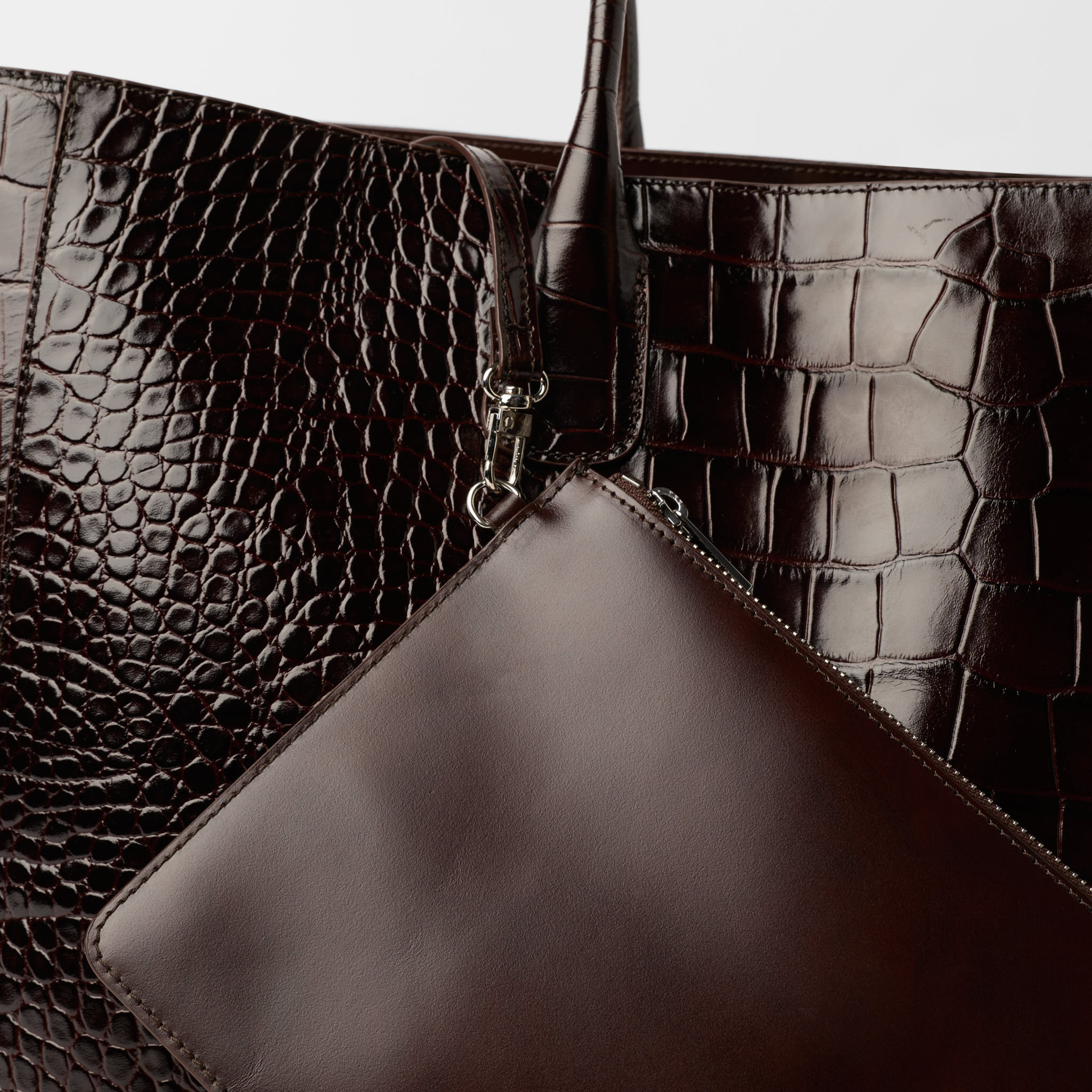 Large Croco Cabas Bag - Image 4