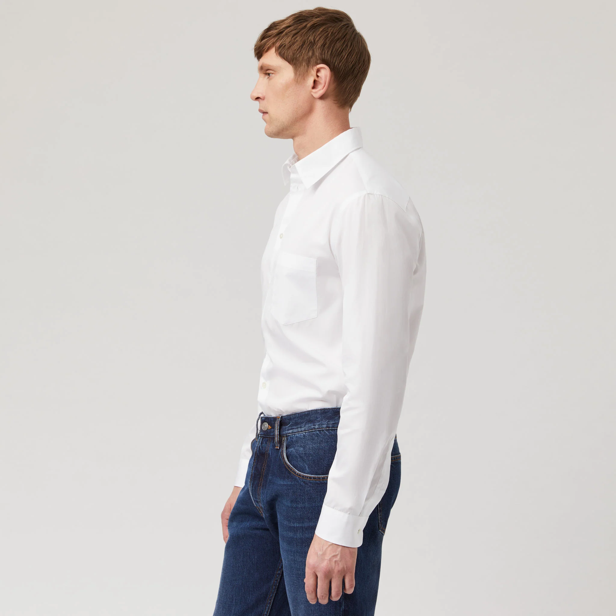 Men's Regular Cotton-Poplin Shirt - Image 4