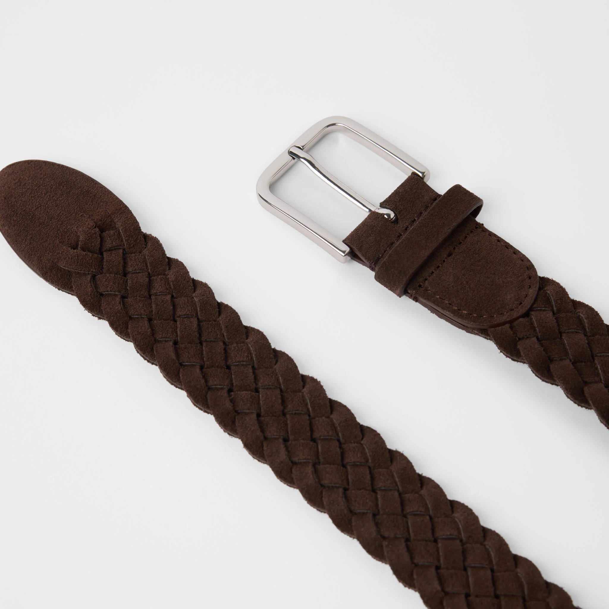 Men's Braided Suede Belt 35mm - Image 3