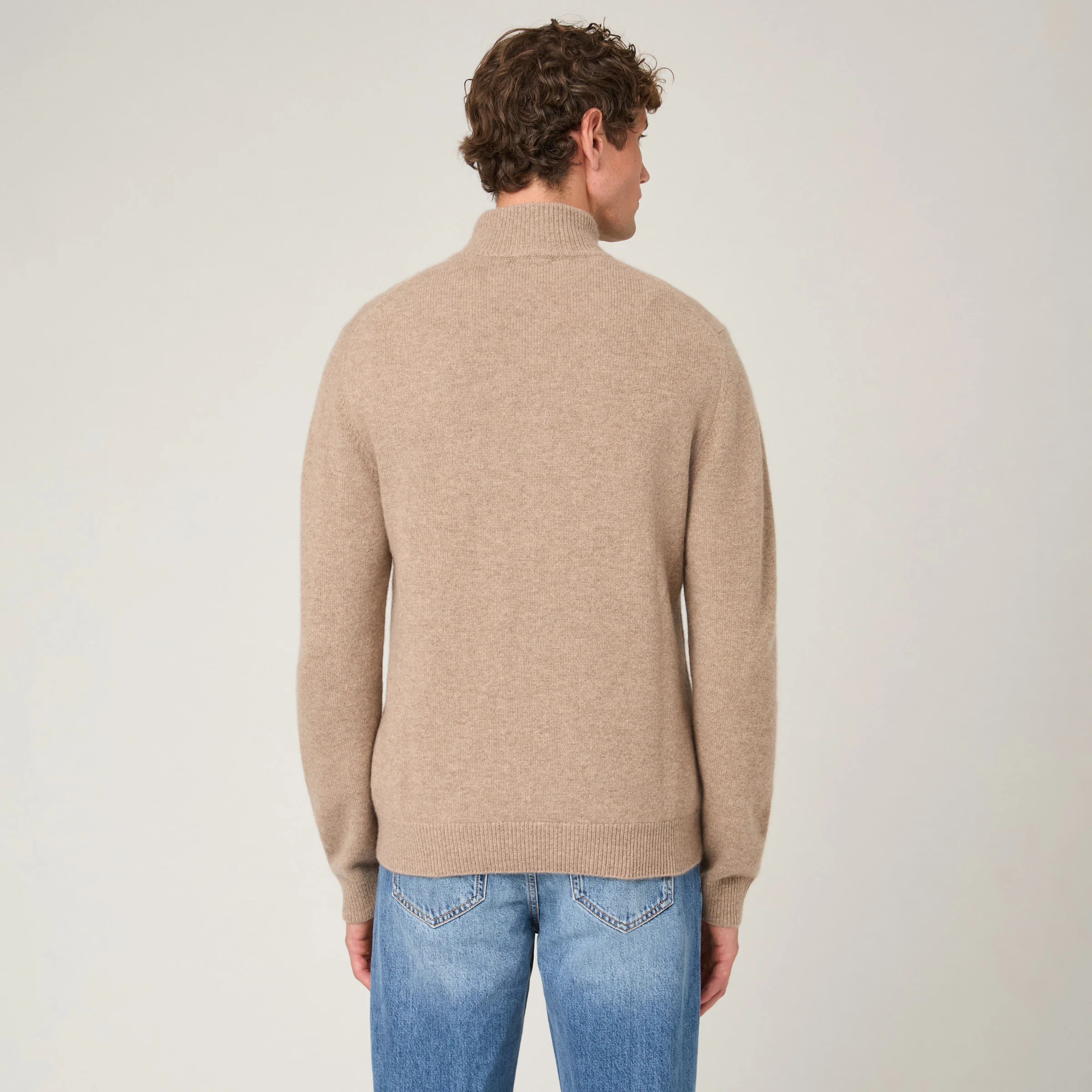 Men's Cashmere Half Zip Sweater - Image 4