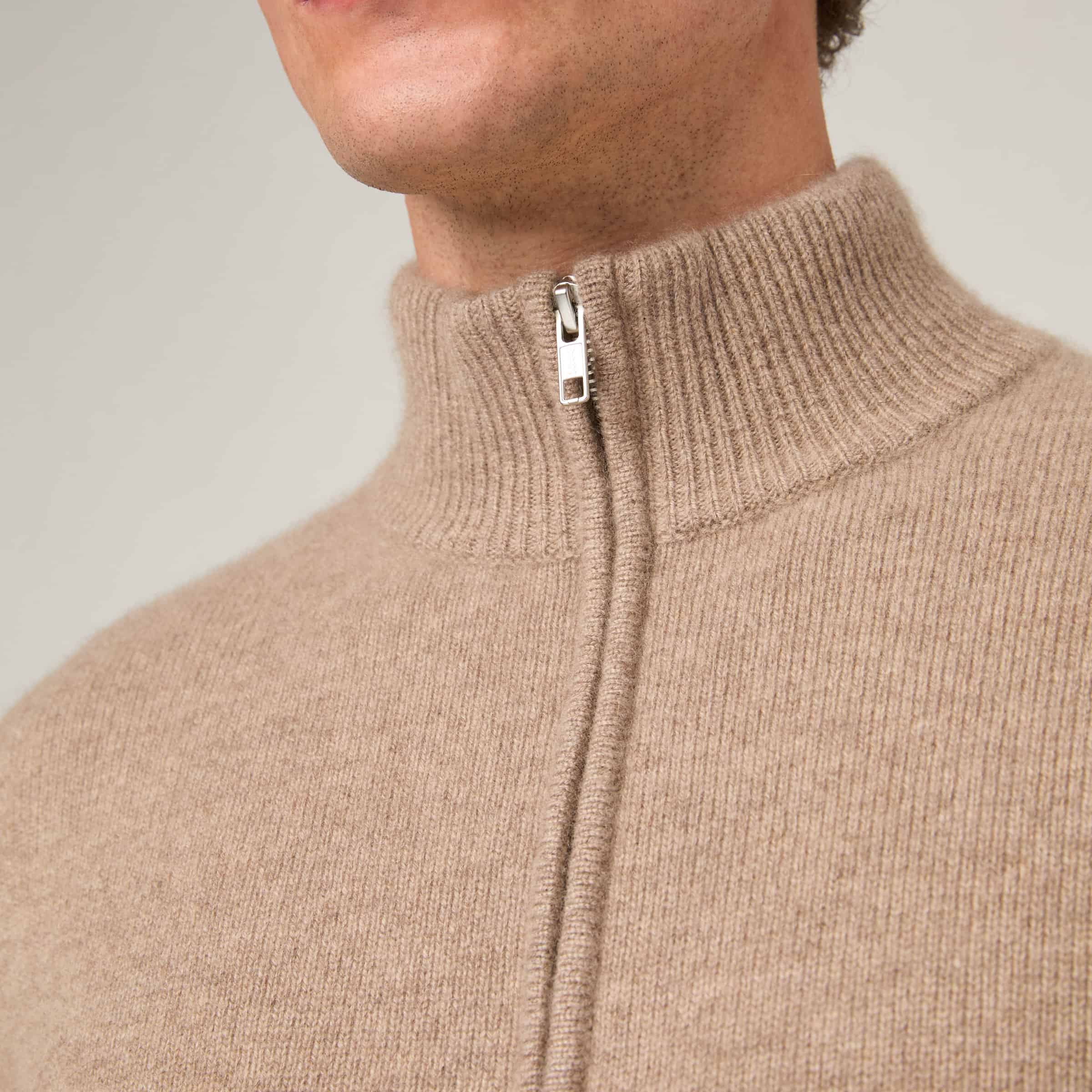 Men's Cashmere Half Zip Sweater - Image 6