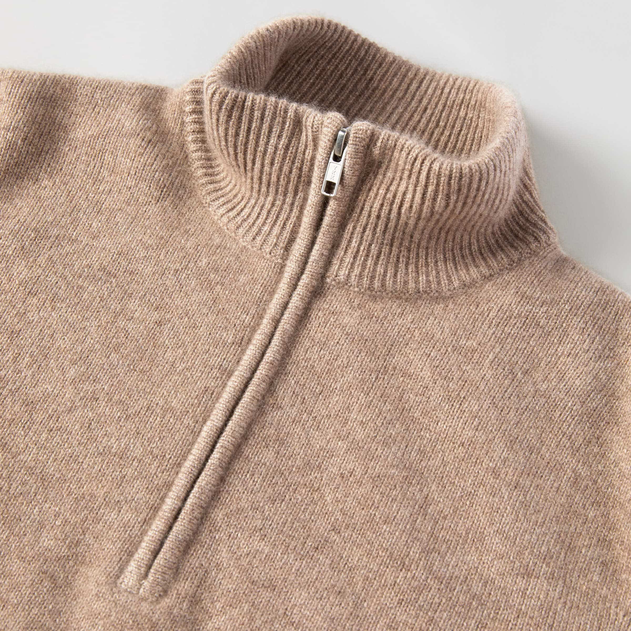 Men's Cashmere Half Zip Sweater - Image 7