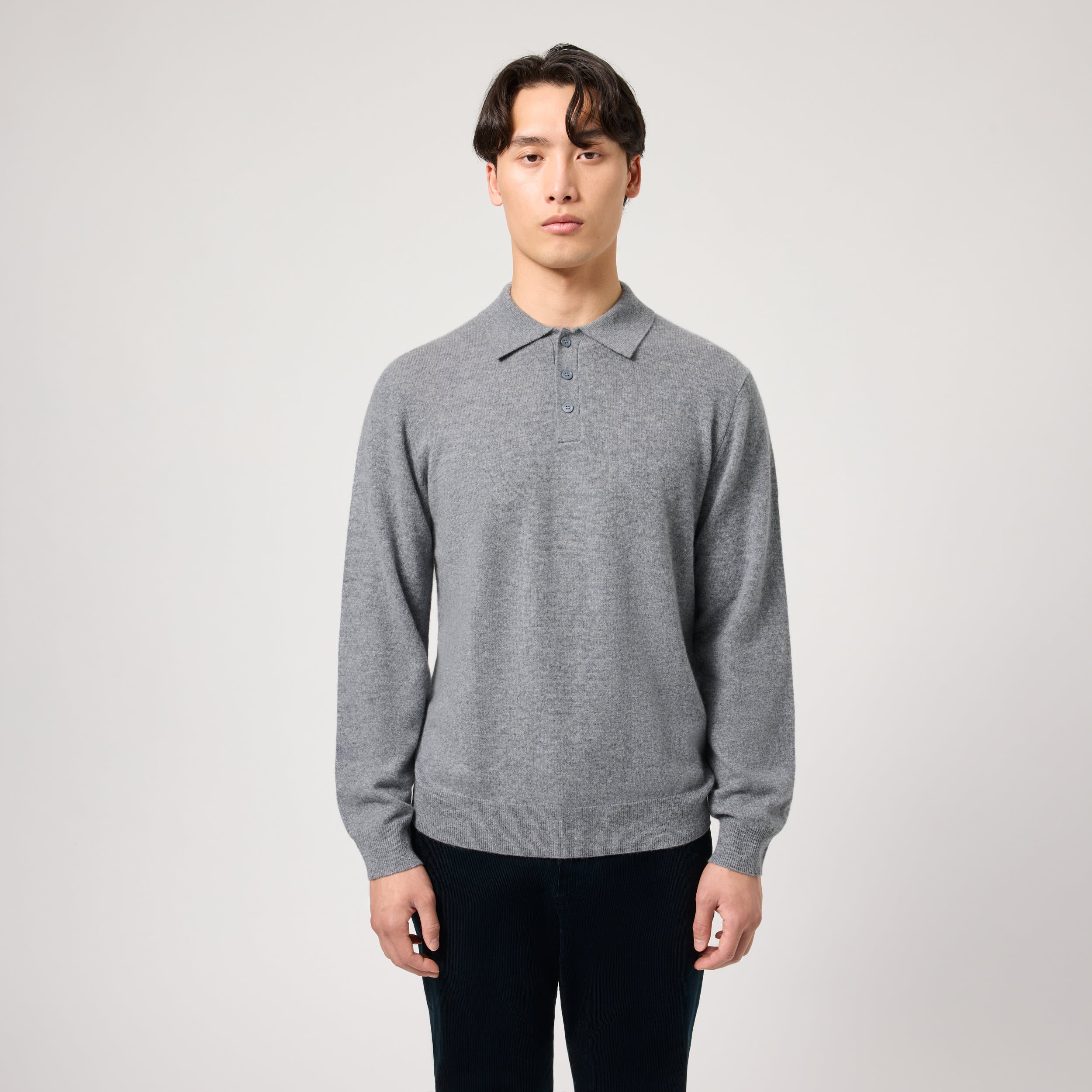 Men's Cashmere Polo Sweater - Image 10