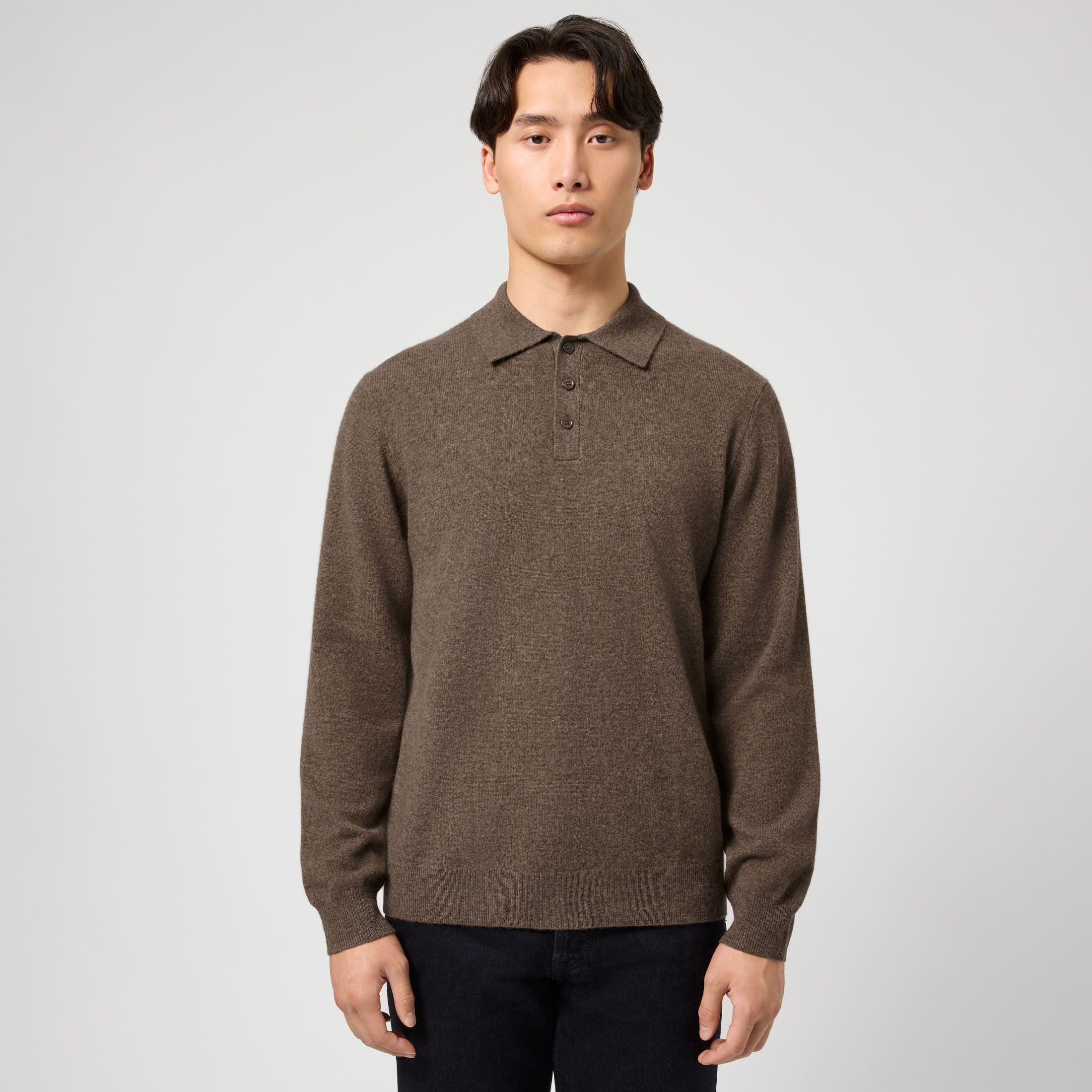 Men's Cashmere Polo Sweater - Image 3