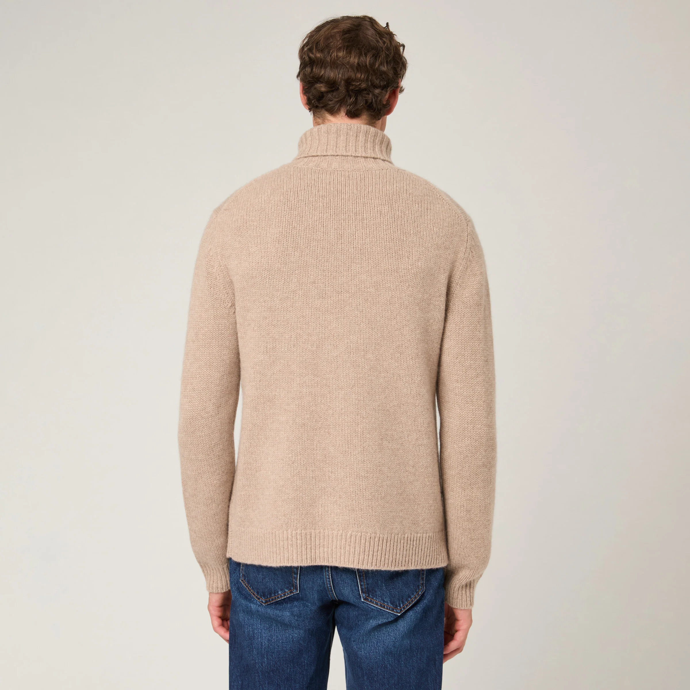Men's Heavy Wool-Cashmere Roll Neck Sweater - Image 13