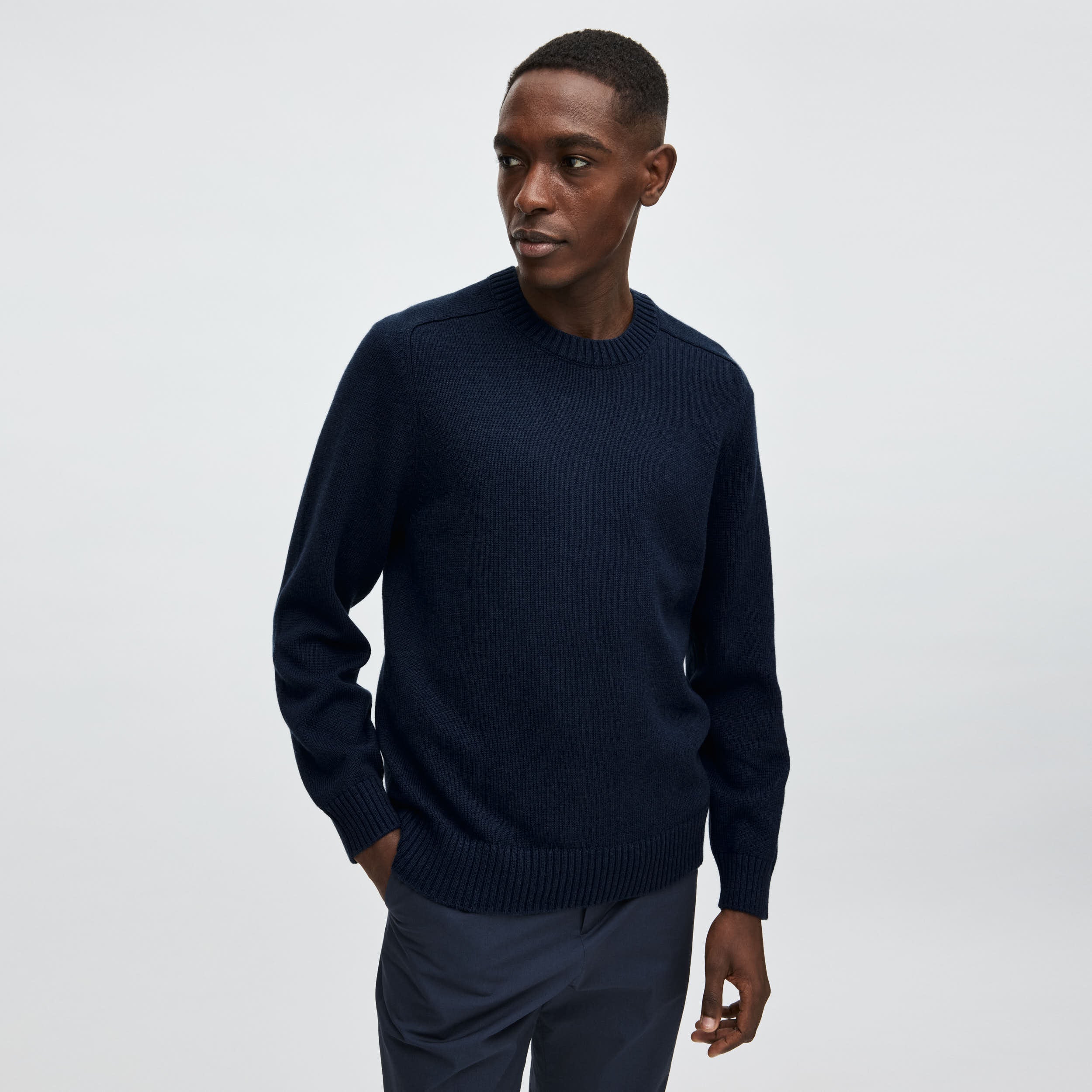 Men's Cotton-Cashmere Crewneck Sweater - Image 4