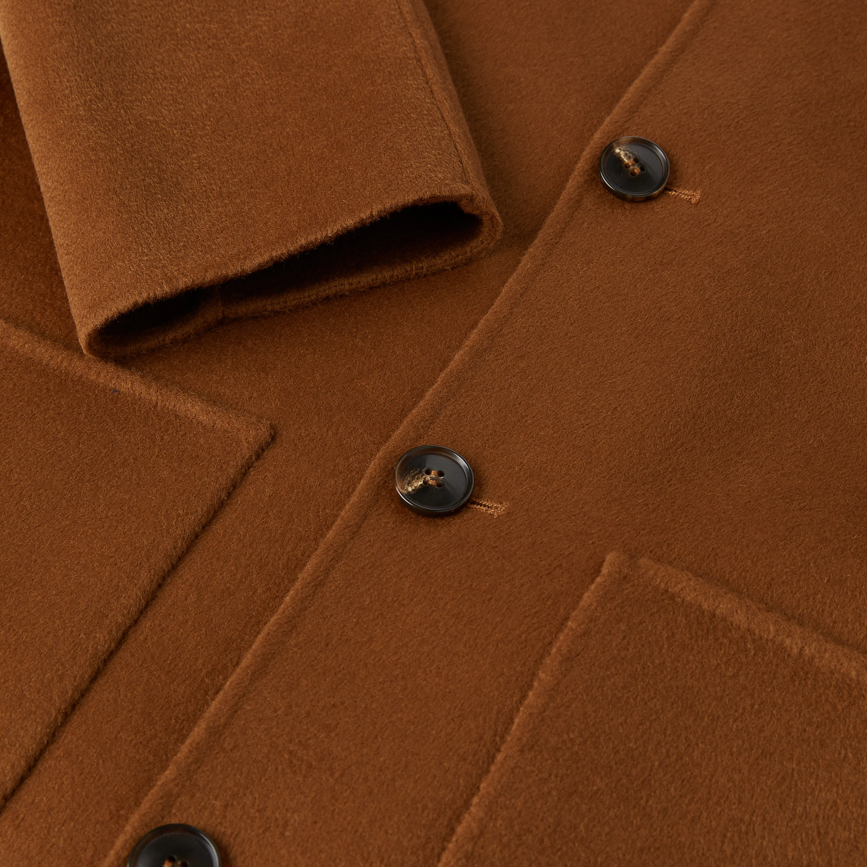 Men's Doublé Wool-Cashmere Patch Pocket Coat - Image 5