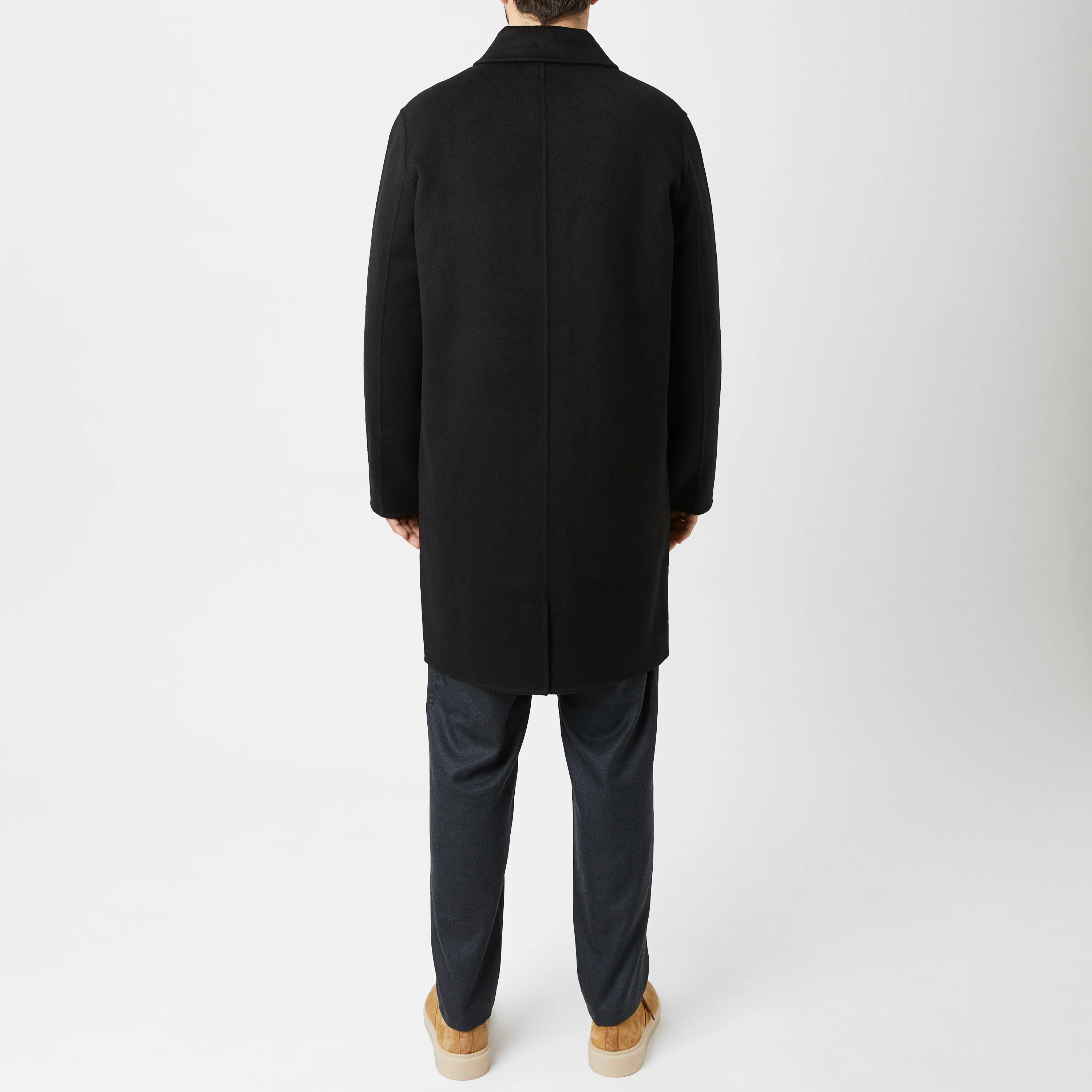 Men's Doublé Wool-Cashmere Patch Pocket Coat - Image 3