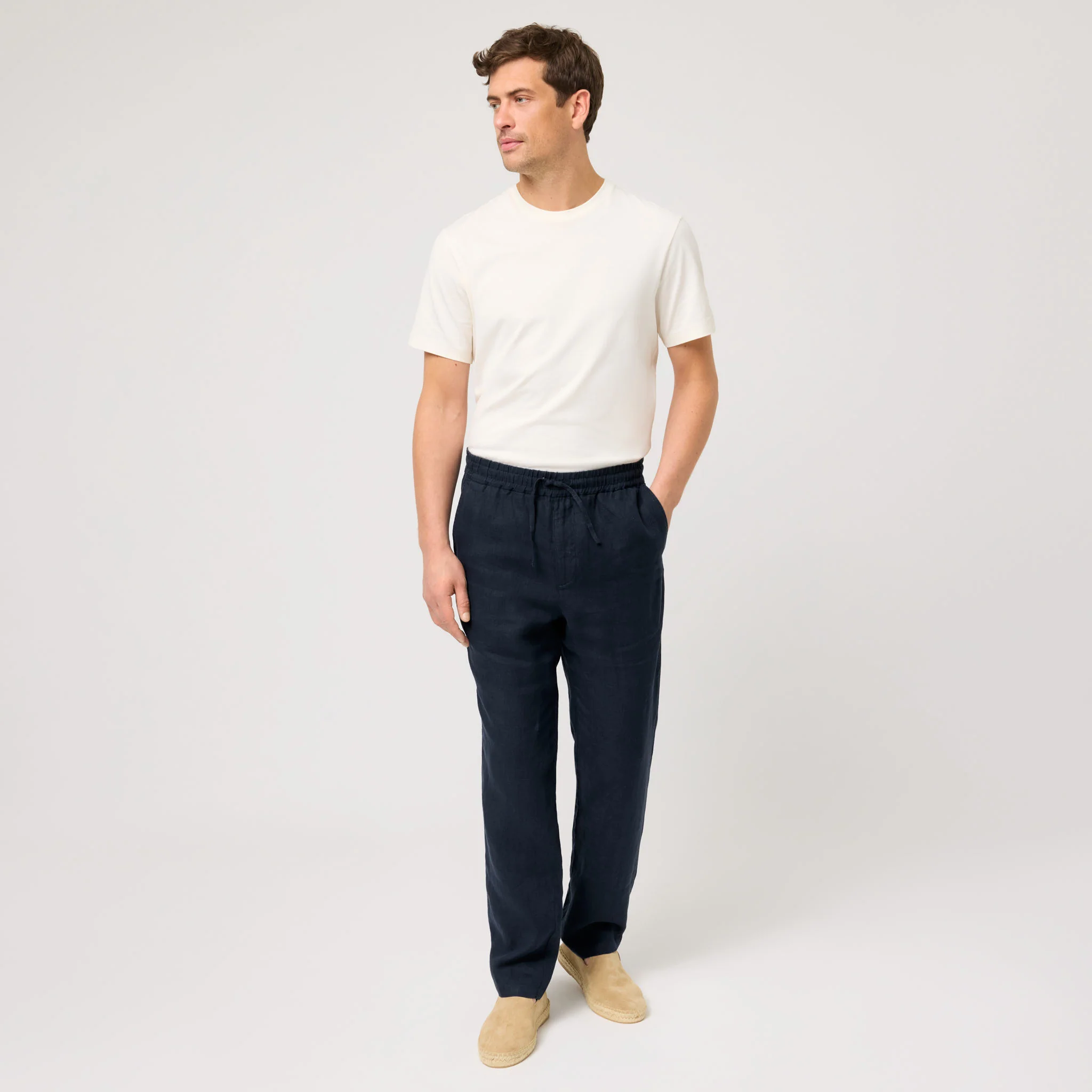 Men's Linen Drawstring Trousers - Image 12