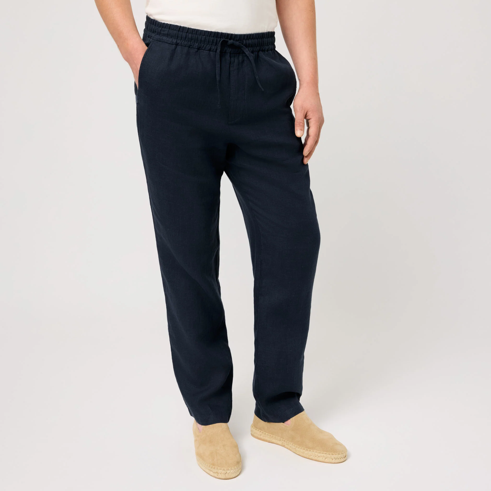 Men's Linen Drawstring Trousers - Image 13