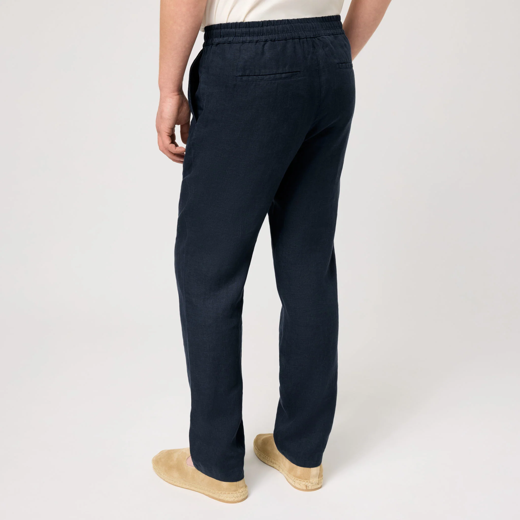 Men's Linen Drawstring Trousers - Image 14