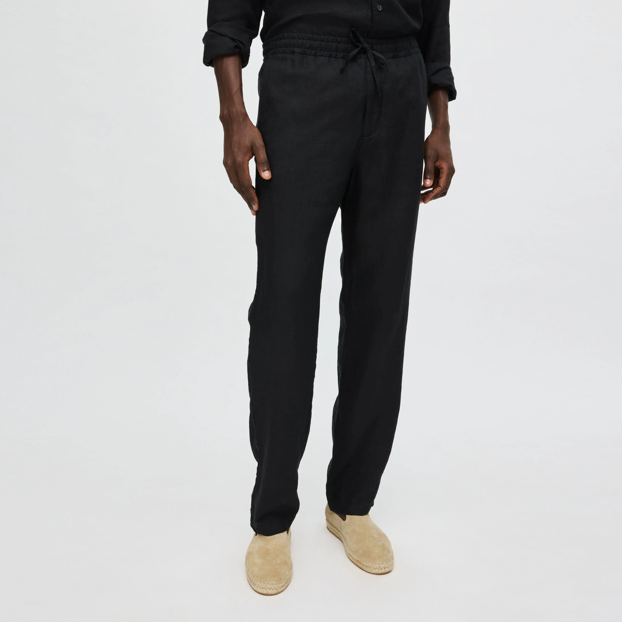 Men's Linen Drawstring Trousers - Image 3