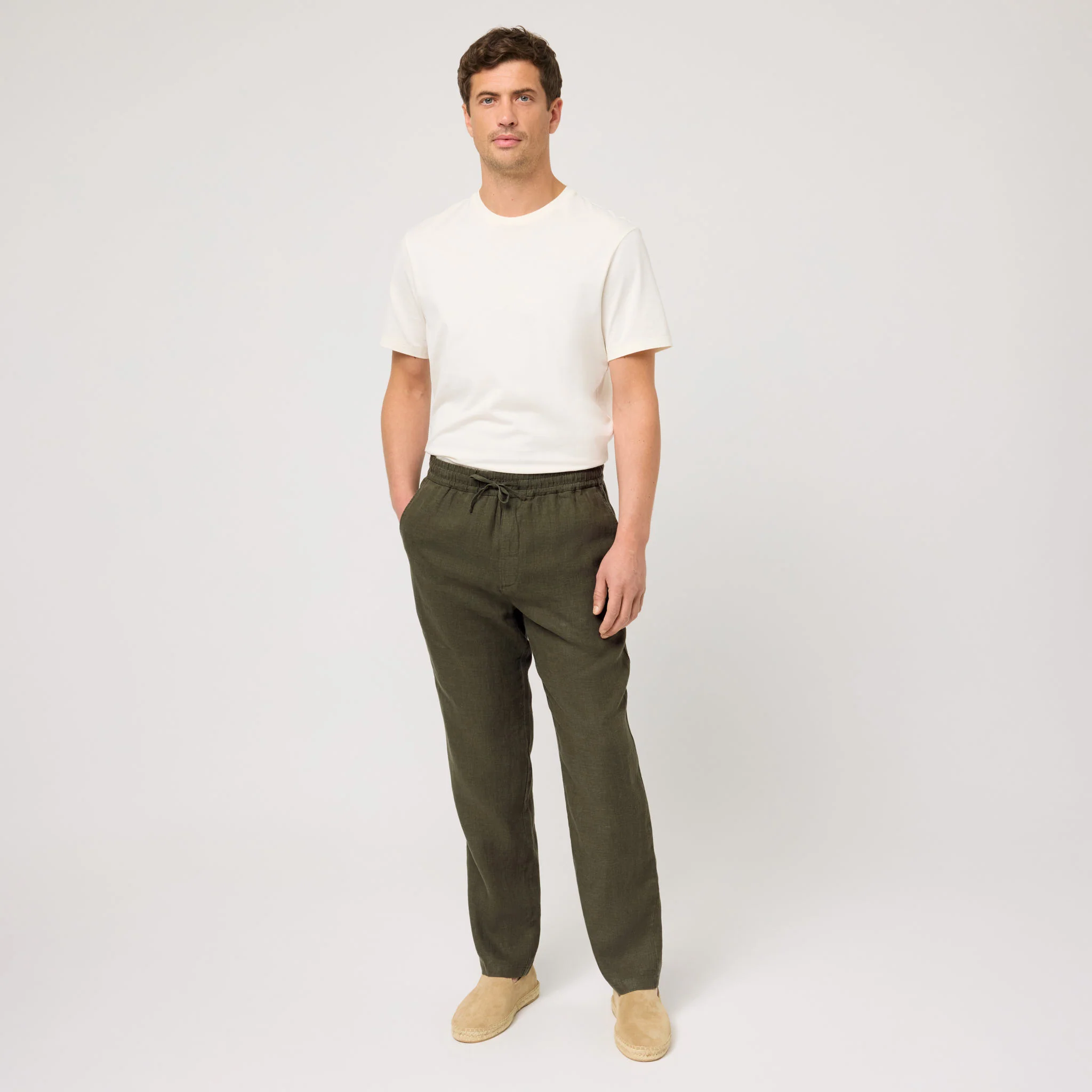 Men's Linen Drawstring Trousers - Image 6