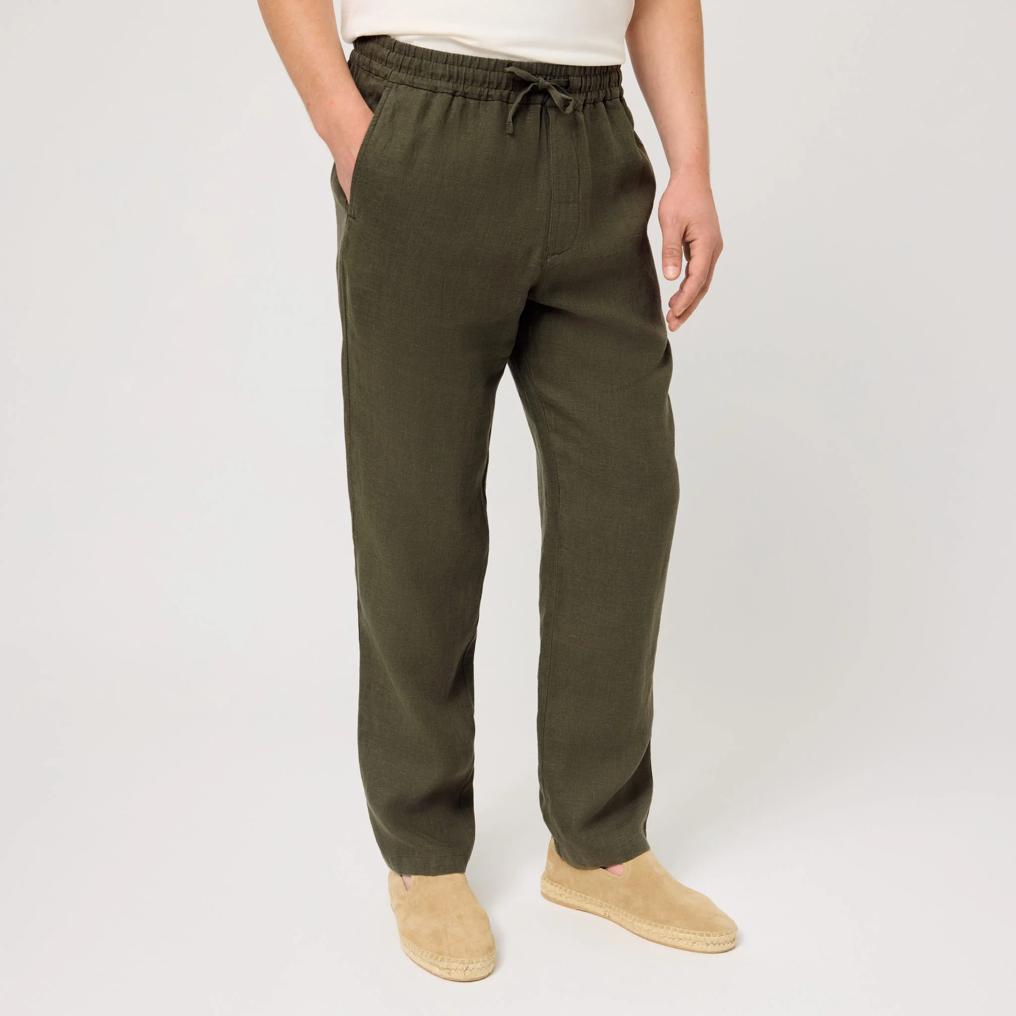 Men's Linen Drawstring Trousers - Image 7