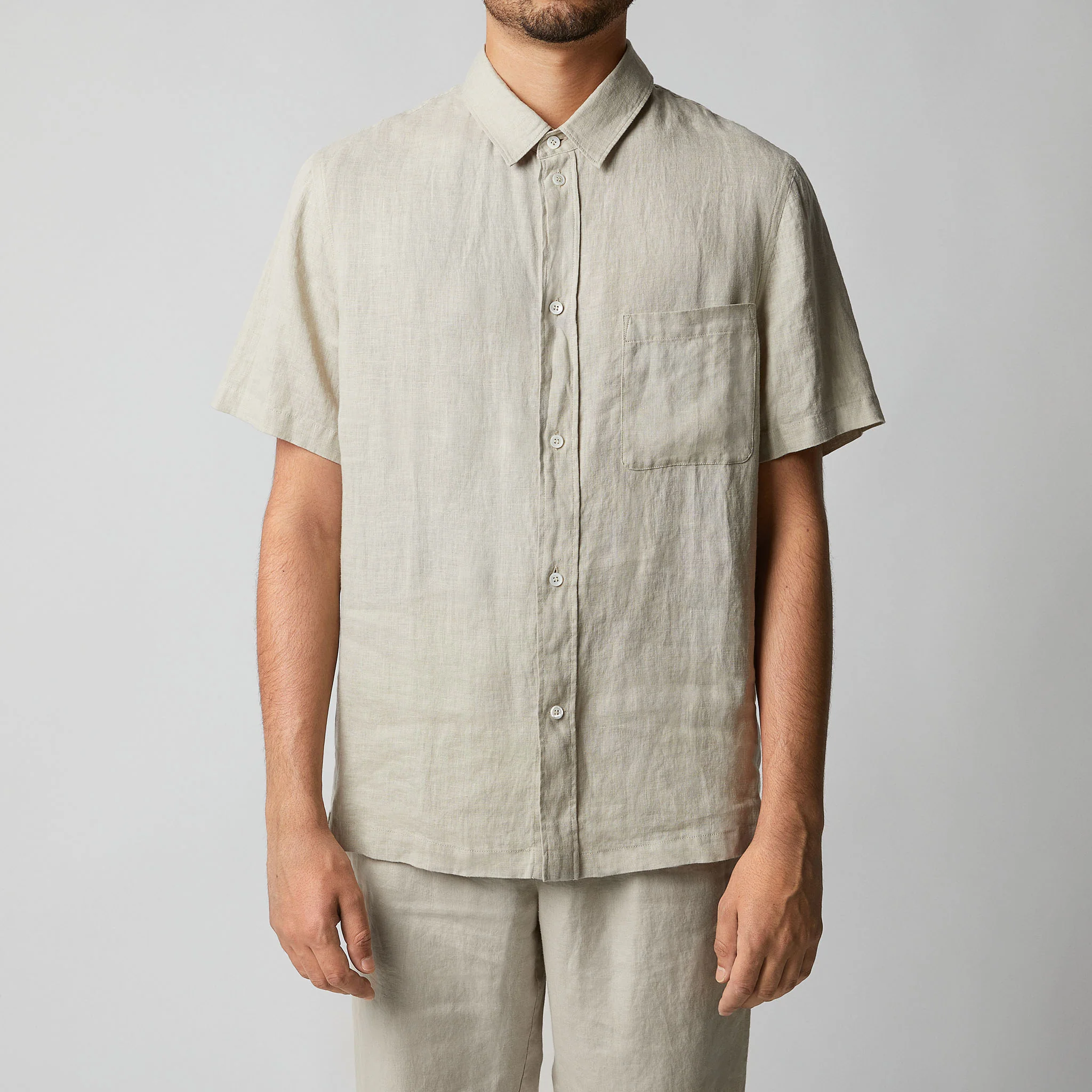 Men's Linen Short Sleeve Shirt - Image 3