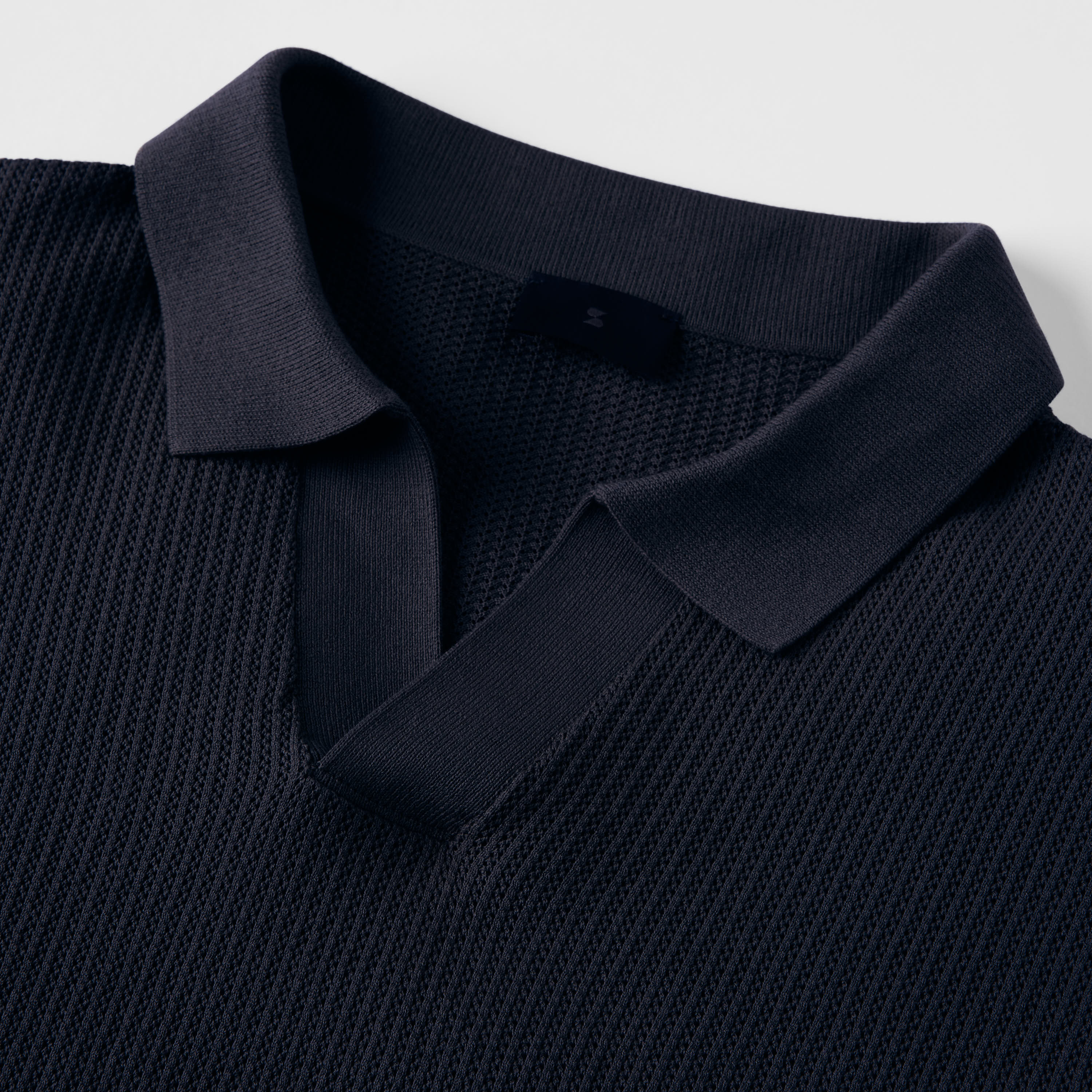 Men's Mercerized Cotton Pointelle Polo - Image 13