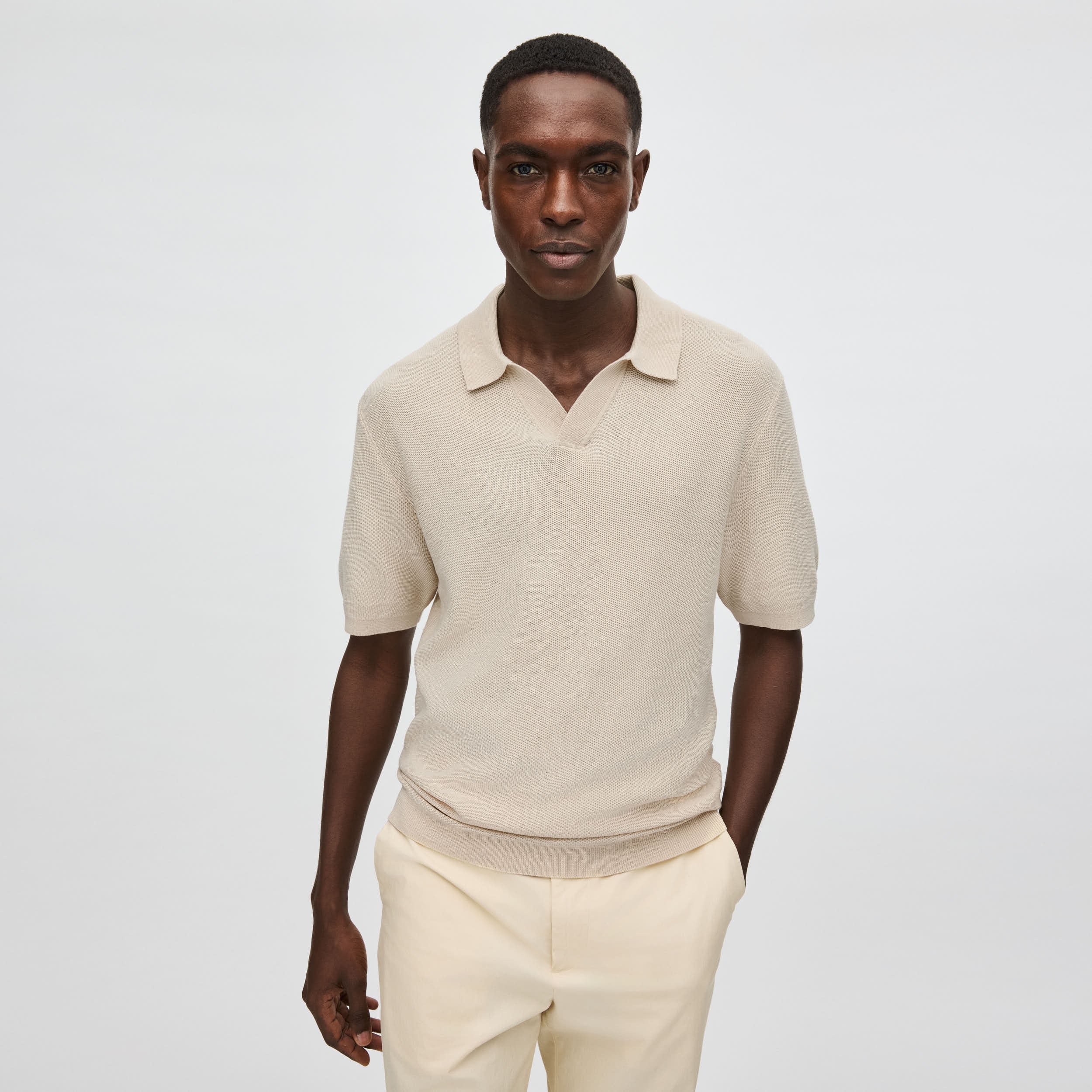 Men's Mercerized Cotton Textured Polo - Image 8