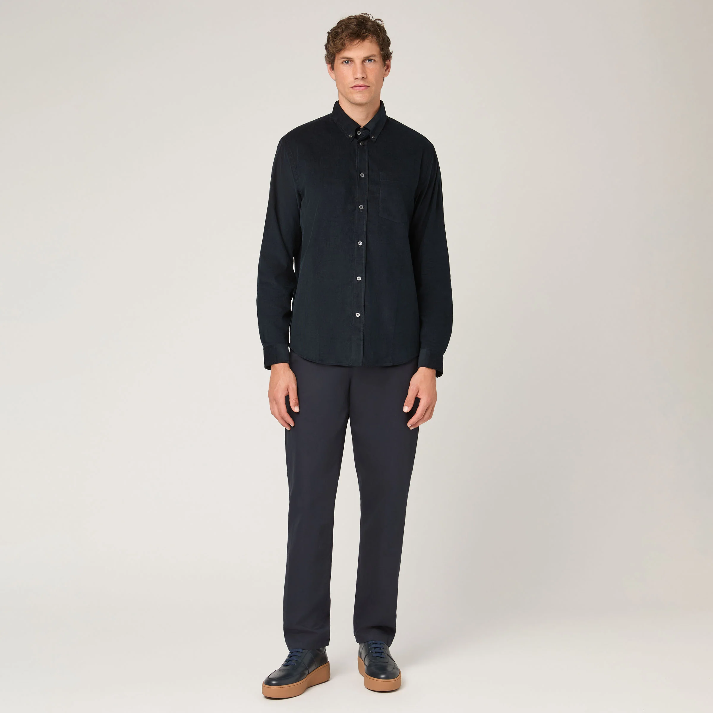 Men's Relaxed Button Down Corduroy Shirt - Image 2