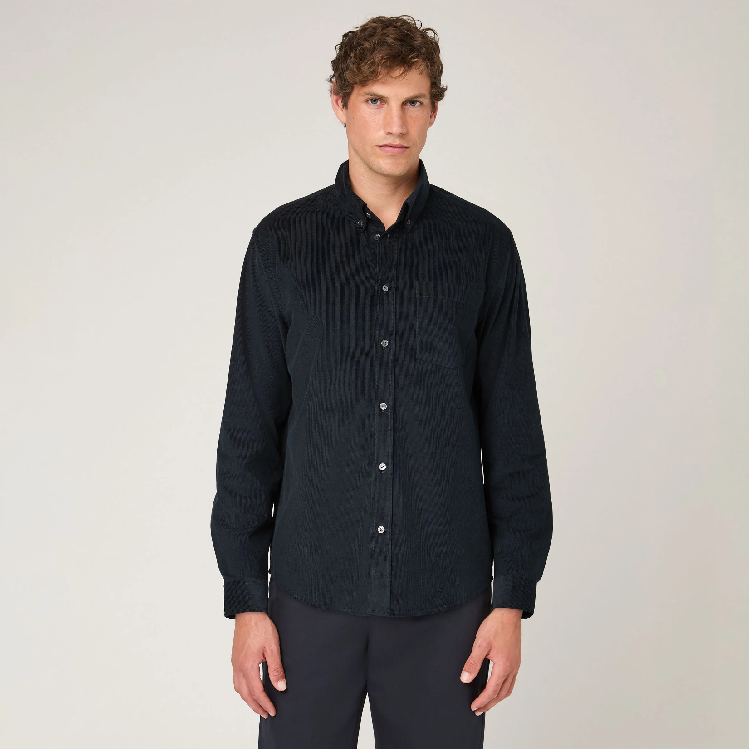 Men's Relaxed Button Down Corduroy Shirt - Image 3