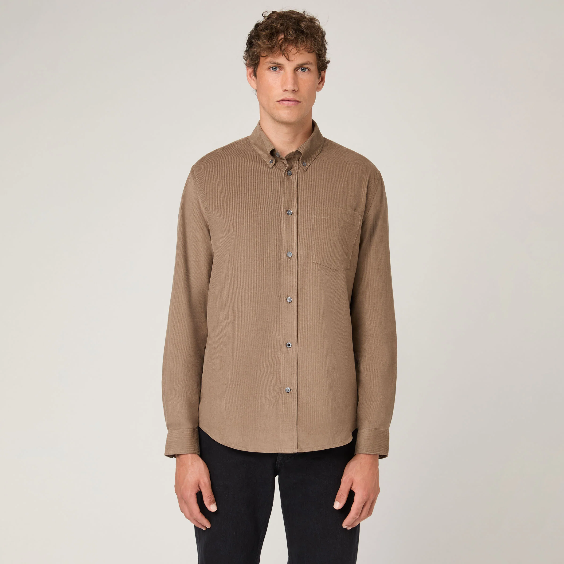 Men's Relaxed Button Down Corduroy Shirt - Image 3