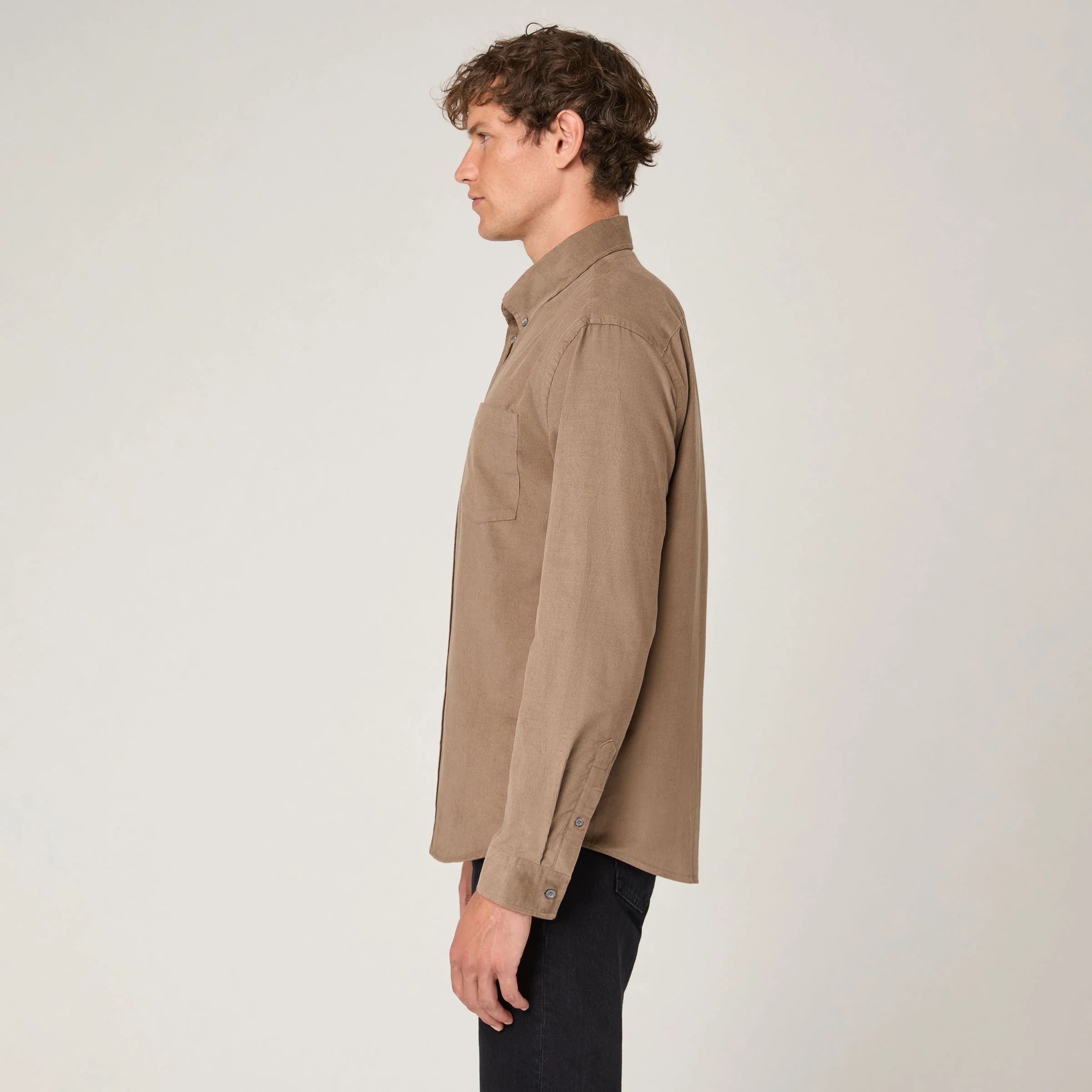 Men's Relaxed Button Down Corduroy Shirt - Image 4