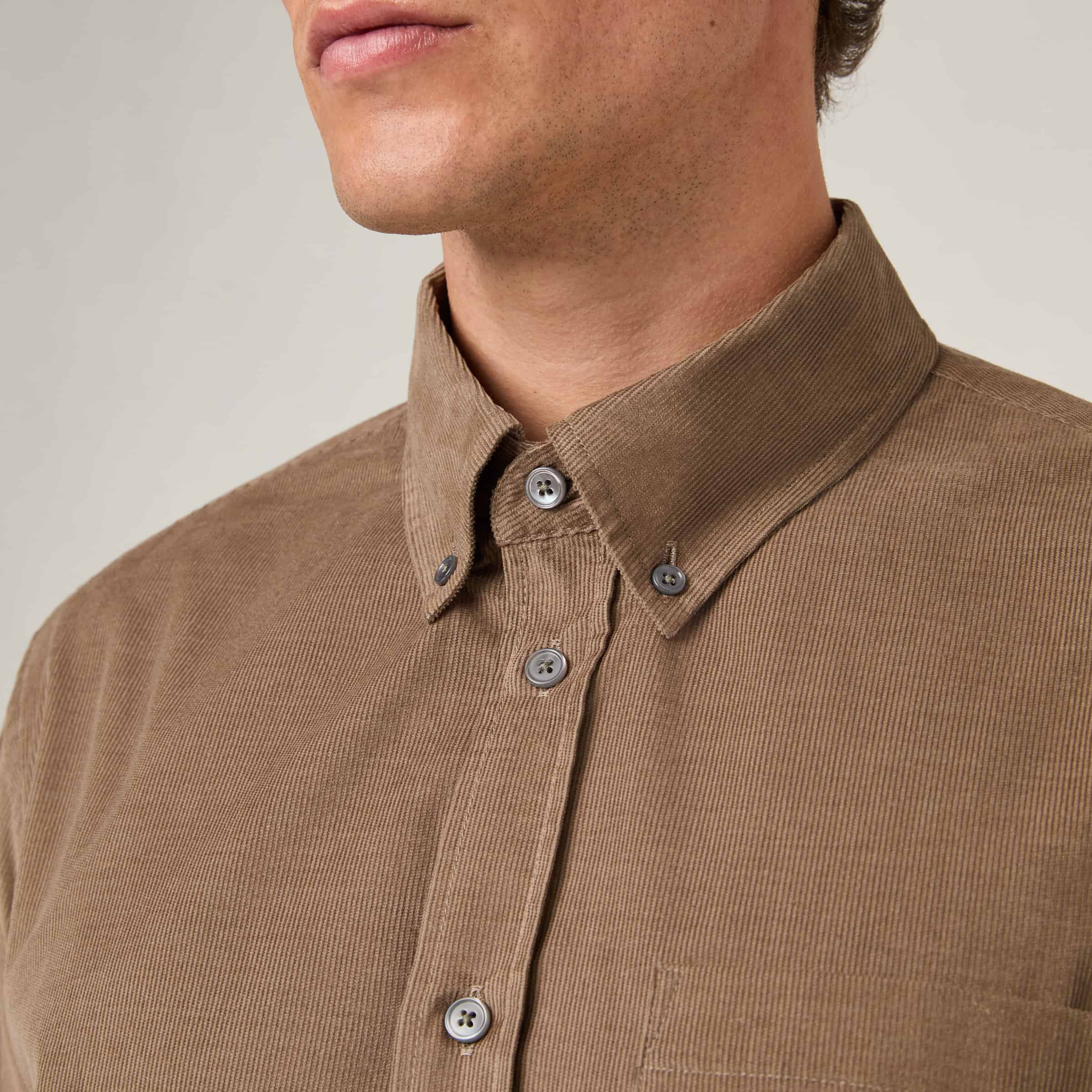 Men's Relaxed Button Down Corduroy Shirt - Image 7
