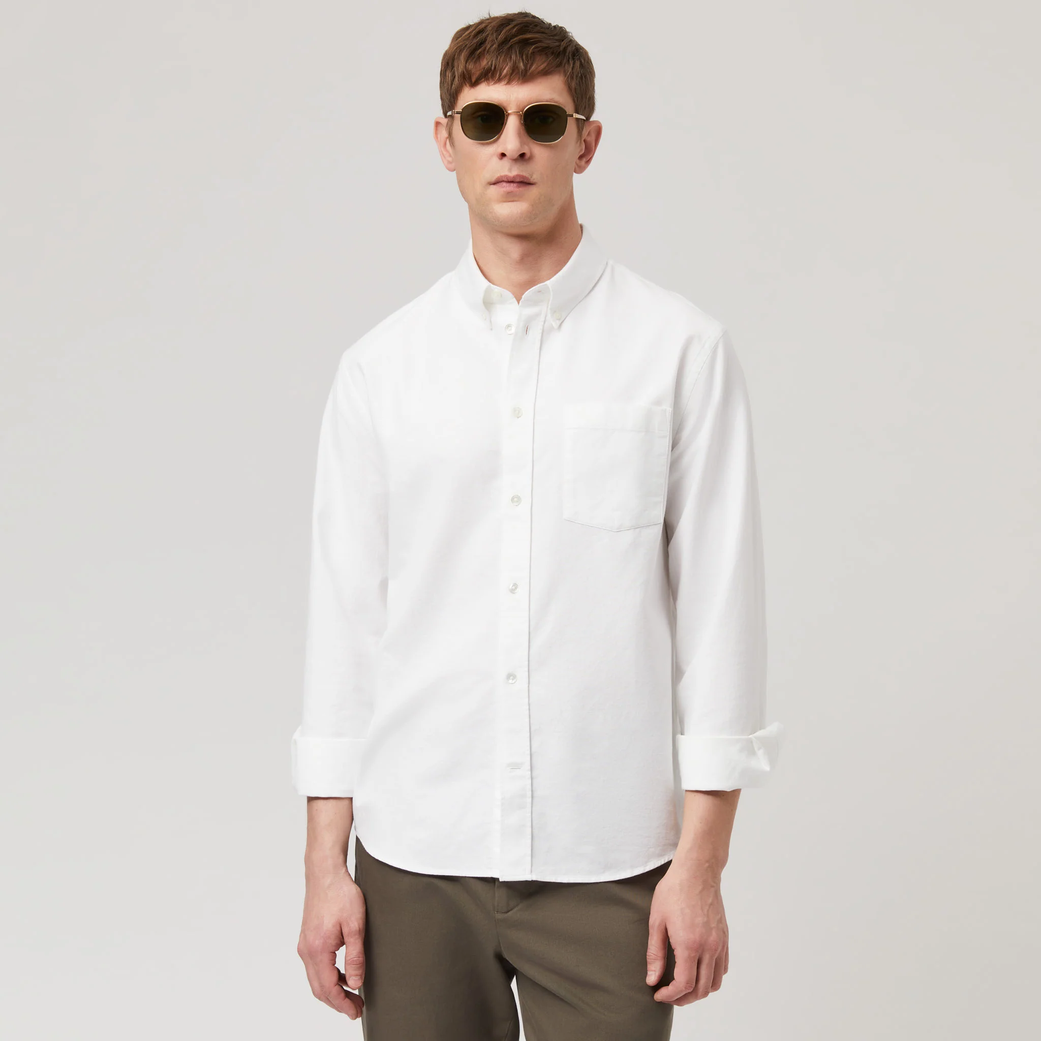 Men's Relaxed Button-Down Oxford Shirt - Image 10