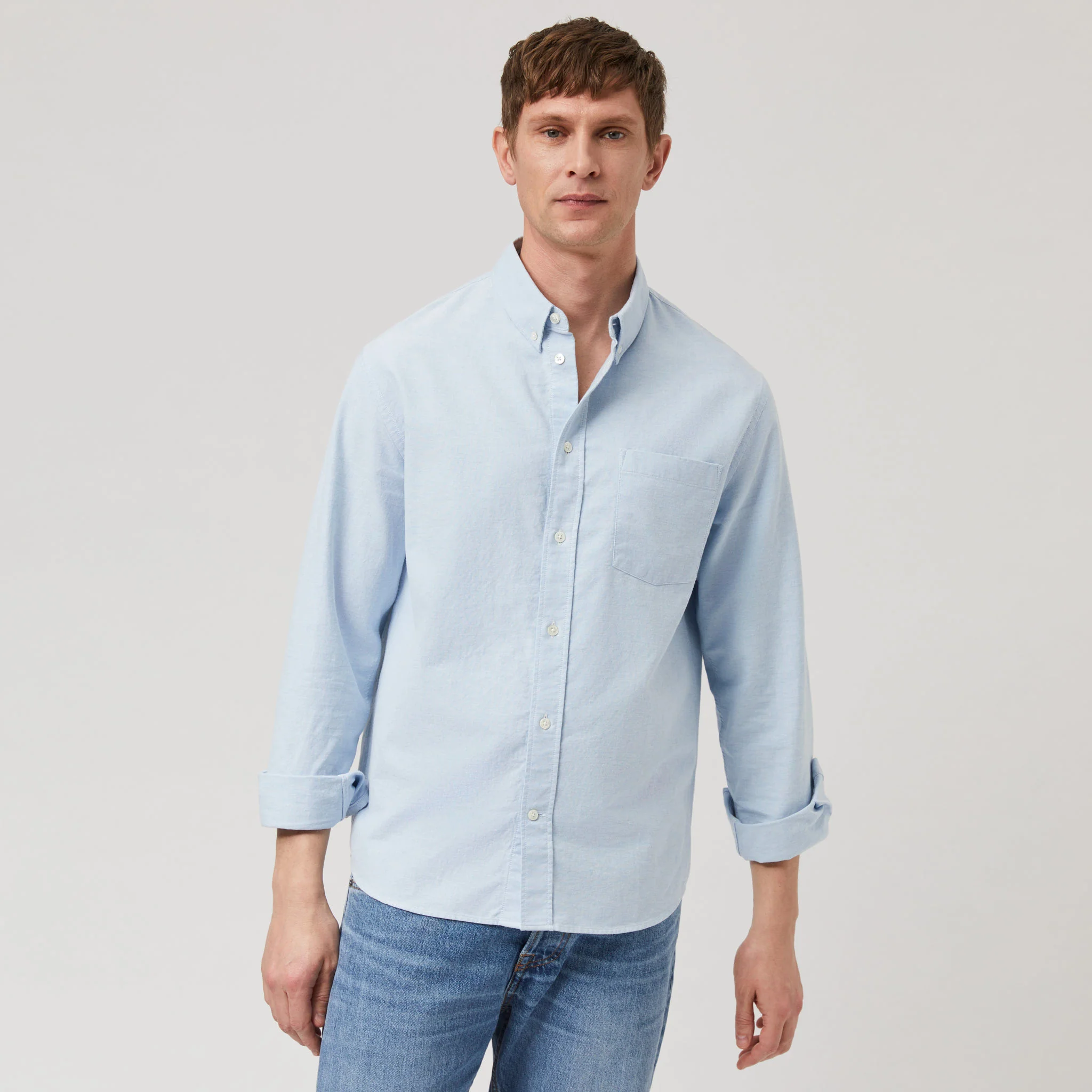 Men's Relaxed Button-Down Oxford Shirt - Image 3