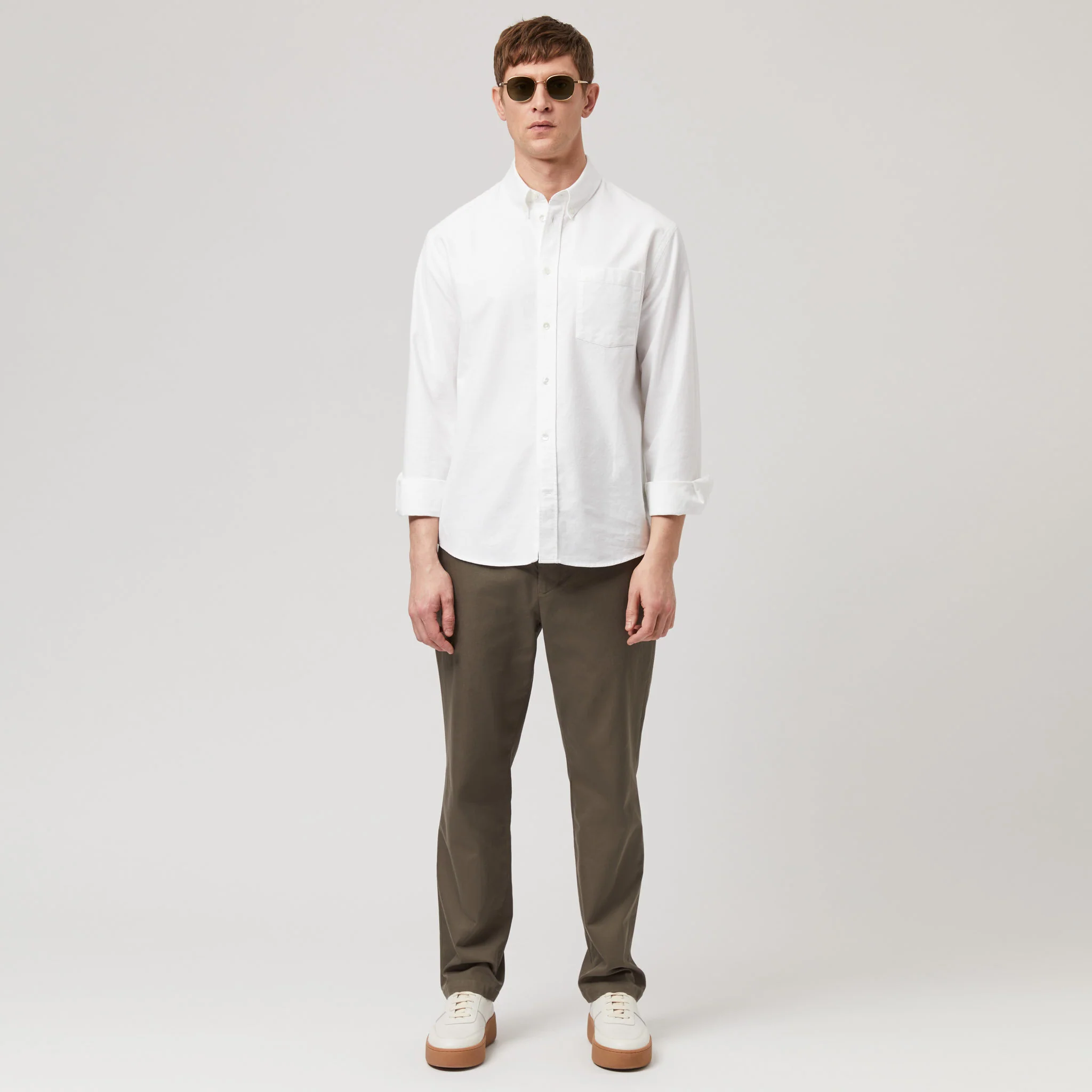 Men's Relaxed Button-Down Oxford Shirt - Image 9