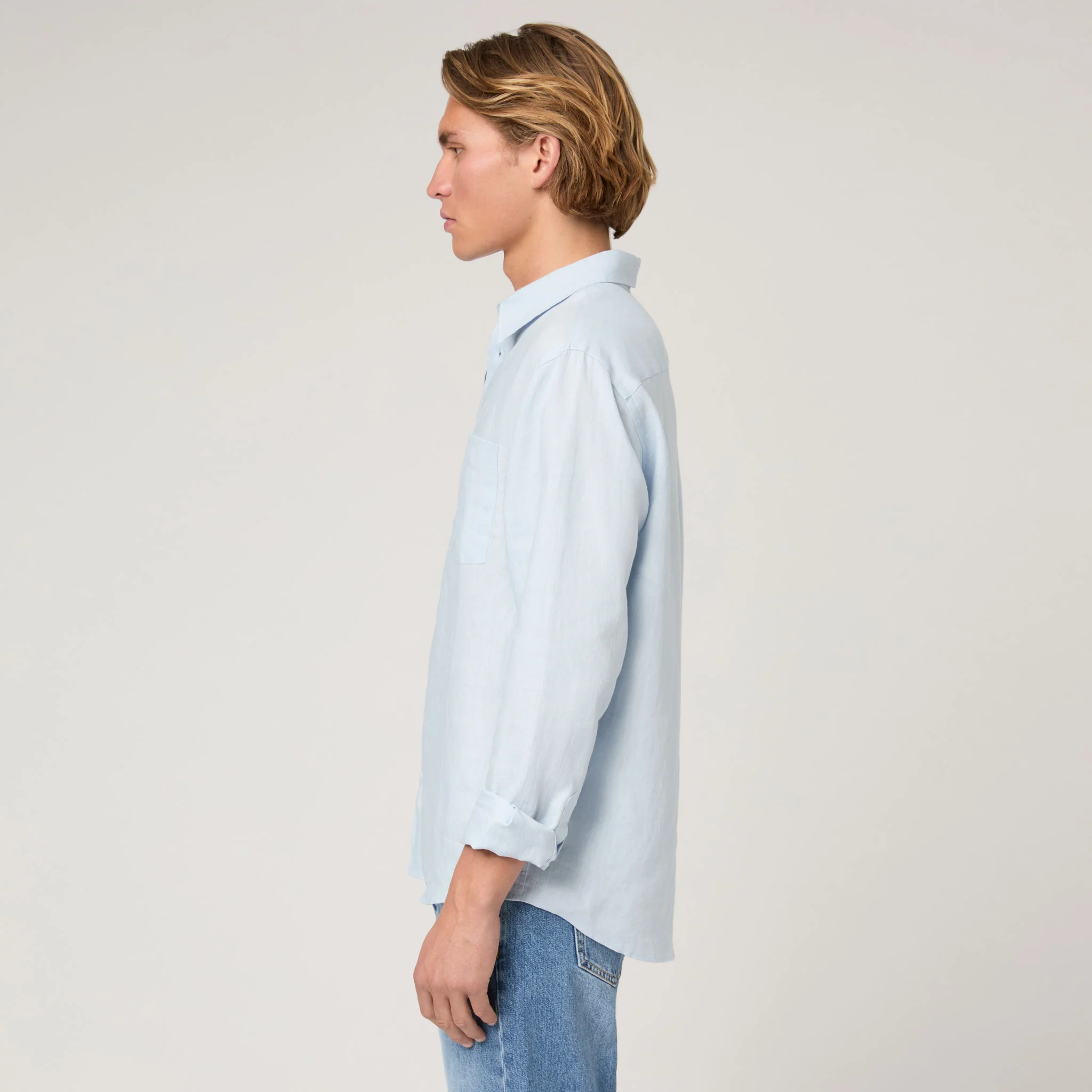 Men's Relaxed Linen Shirt - Image 11