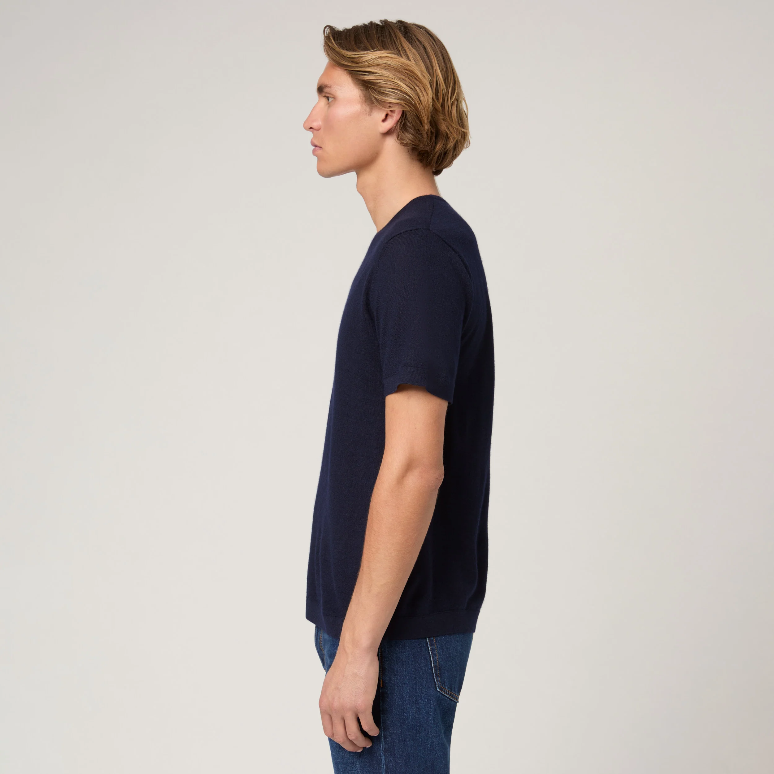 Men's Lightweight Cashmere T-Shirt - Image 10