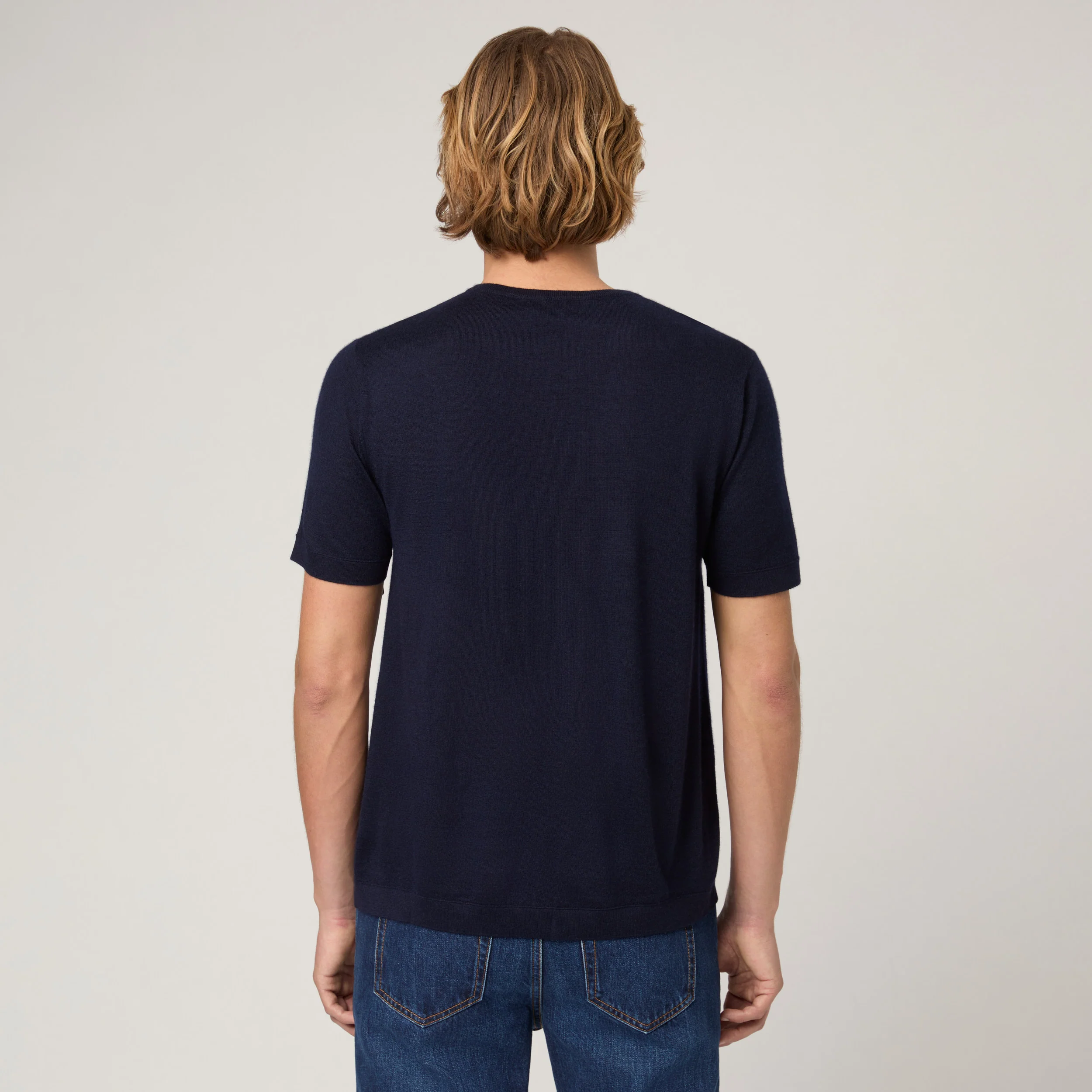Men's Lightweight Cashmere T-Shirt - Image 11