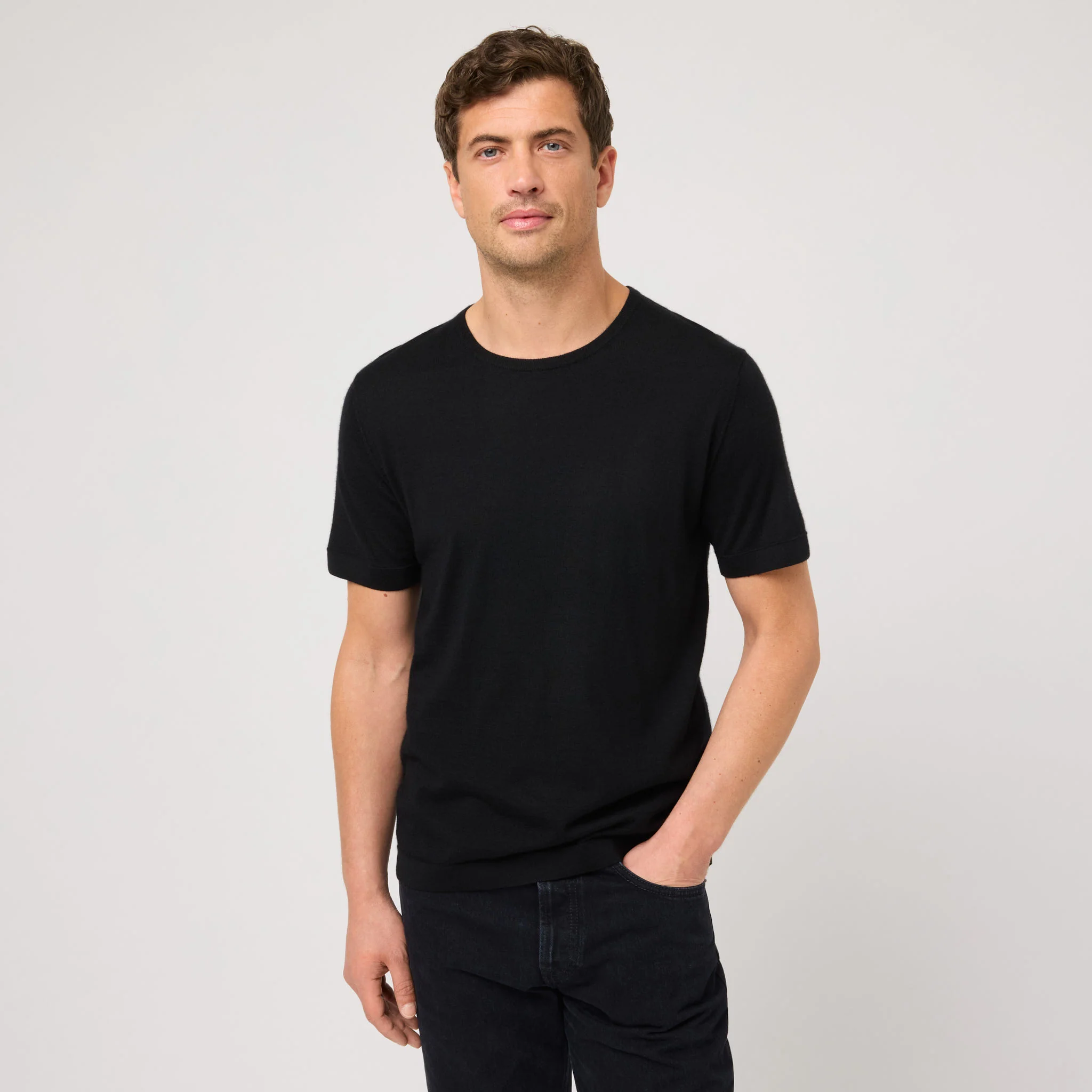 Men's Lightweight Cashmere T-Shirt - Image 15