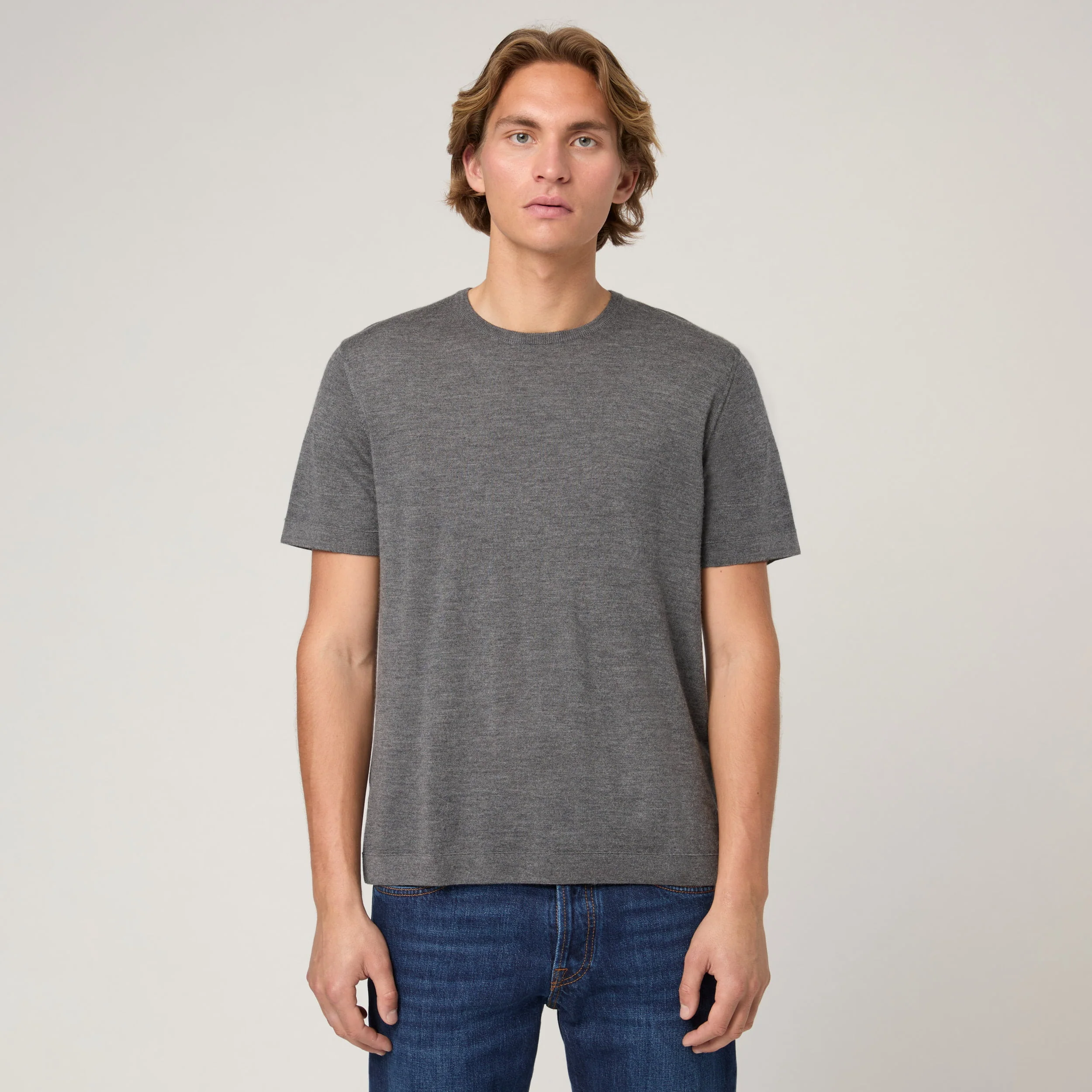 Men's Lightweight Cashmere T-Shirt - Image 3