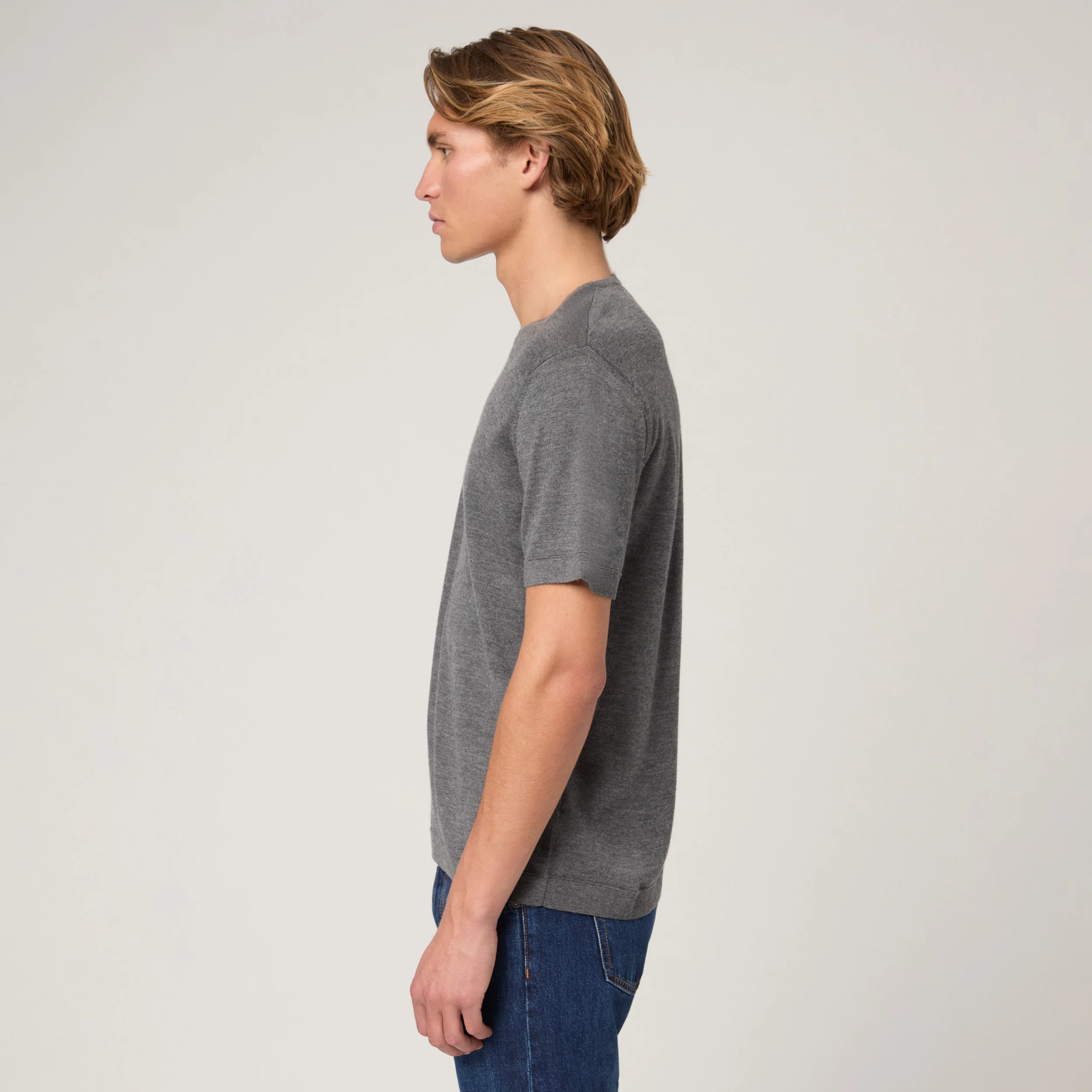 Men's Lightweight Cashmere T-Shirt - Image 4
