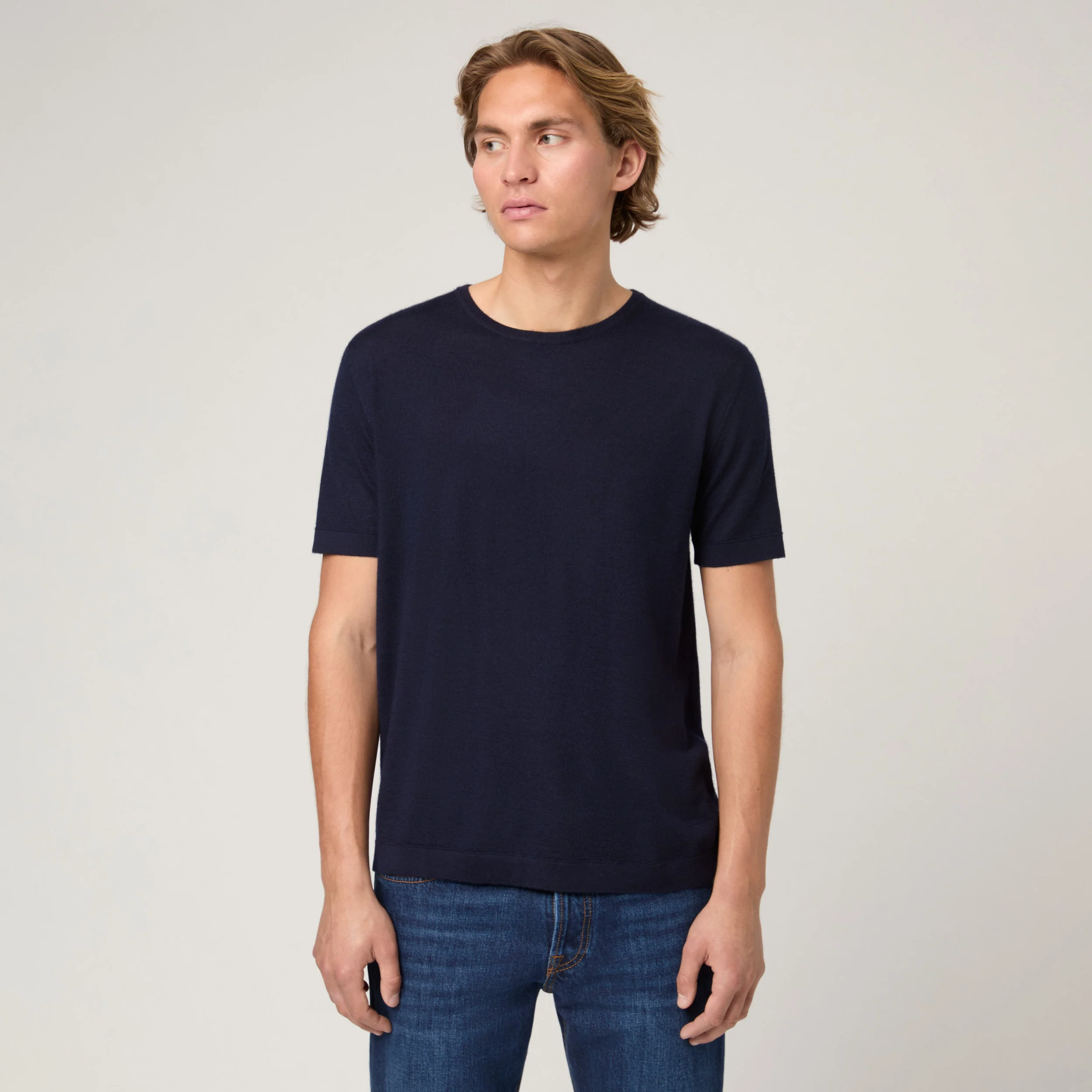 Men's Lightweight Cashmere T-Shirt - Image 9