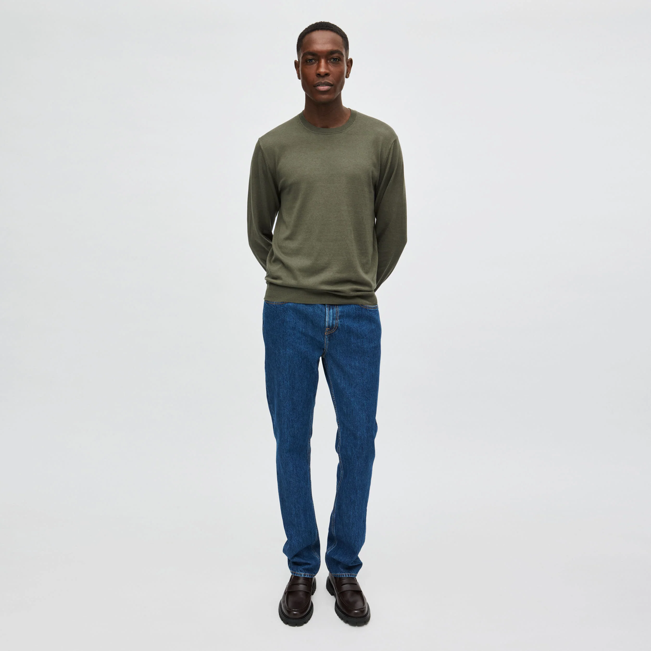 Men's Silk-Cotton Crewneck Sweater - Image 12