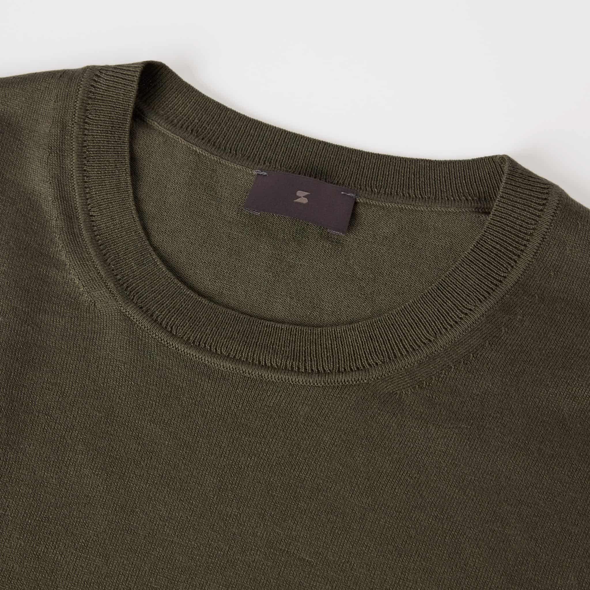 Men's Silk-Cotton Crewneck Sweater - Image 15