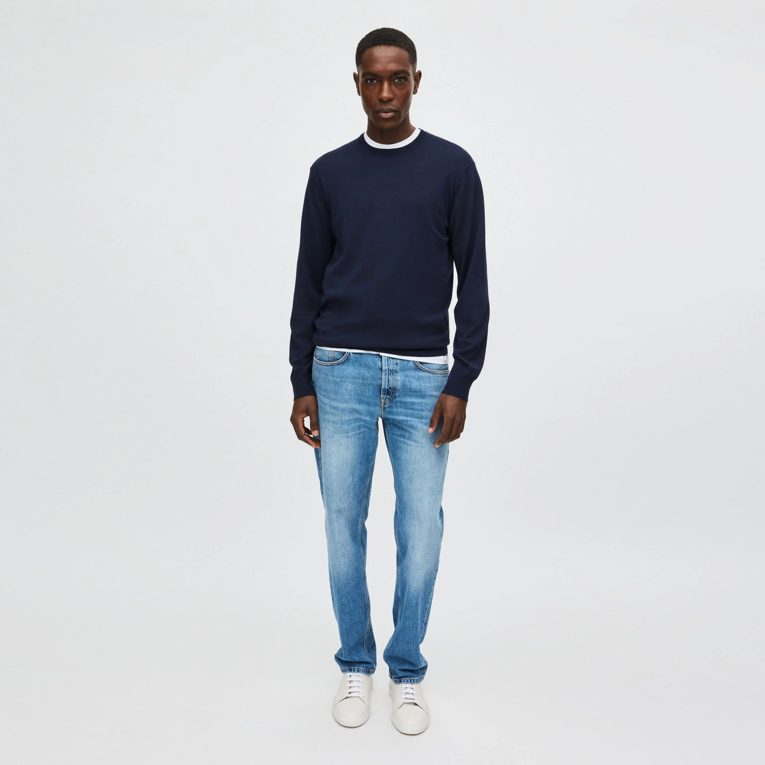 Men's Silk-Cotton Crewneck Sweater - Image 7
