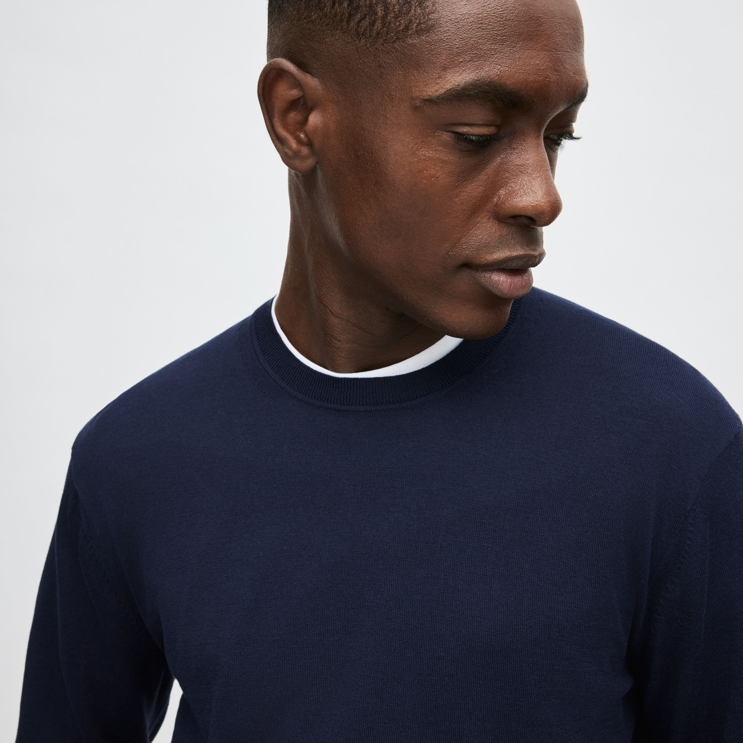 Men's Silk-Cotton Crewneck Sweater - Image 9
