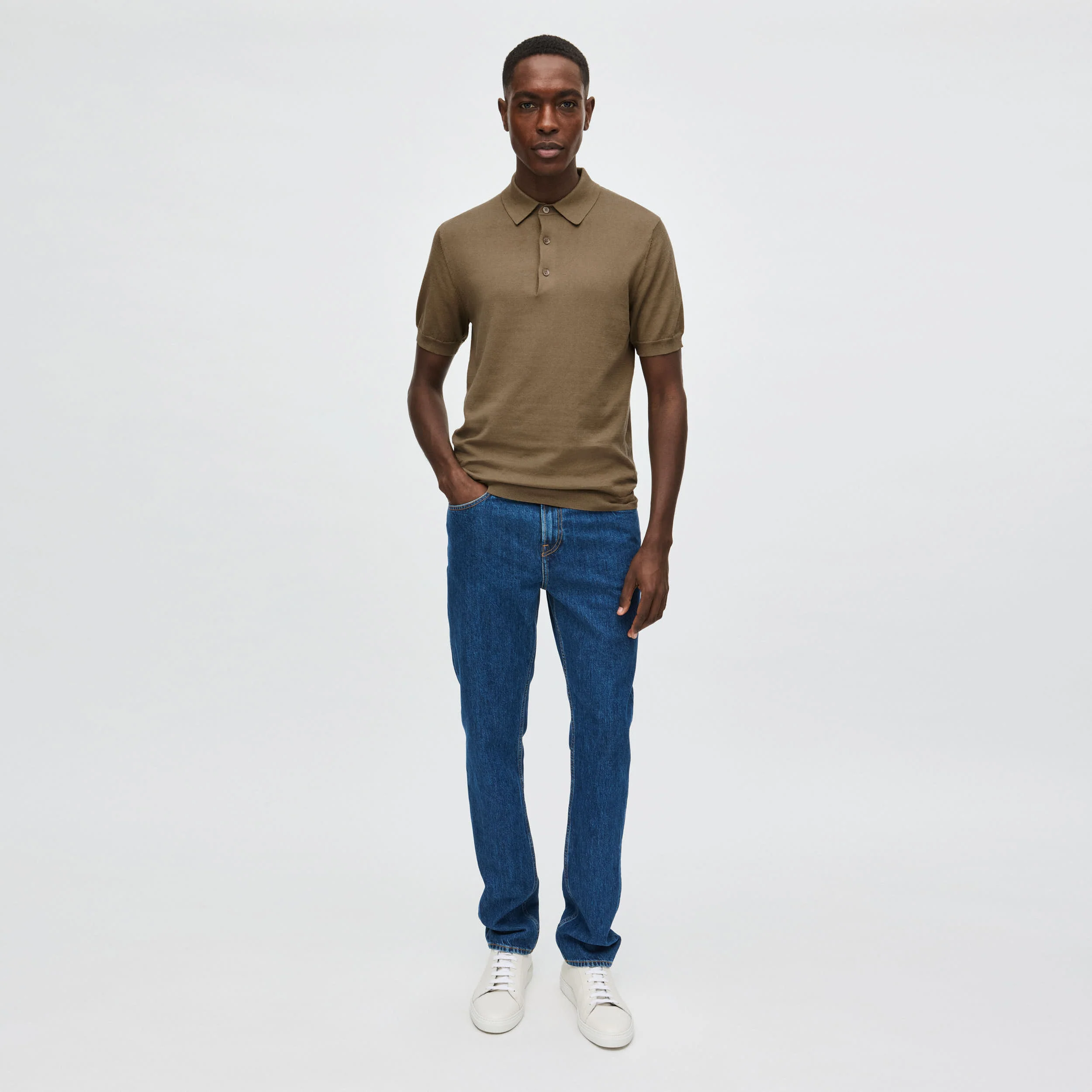 Men's Silk-Cotton Short Sleeve Polo - Image 11