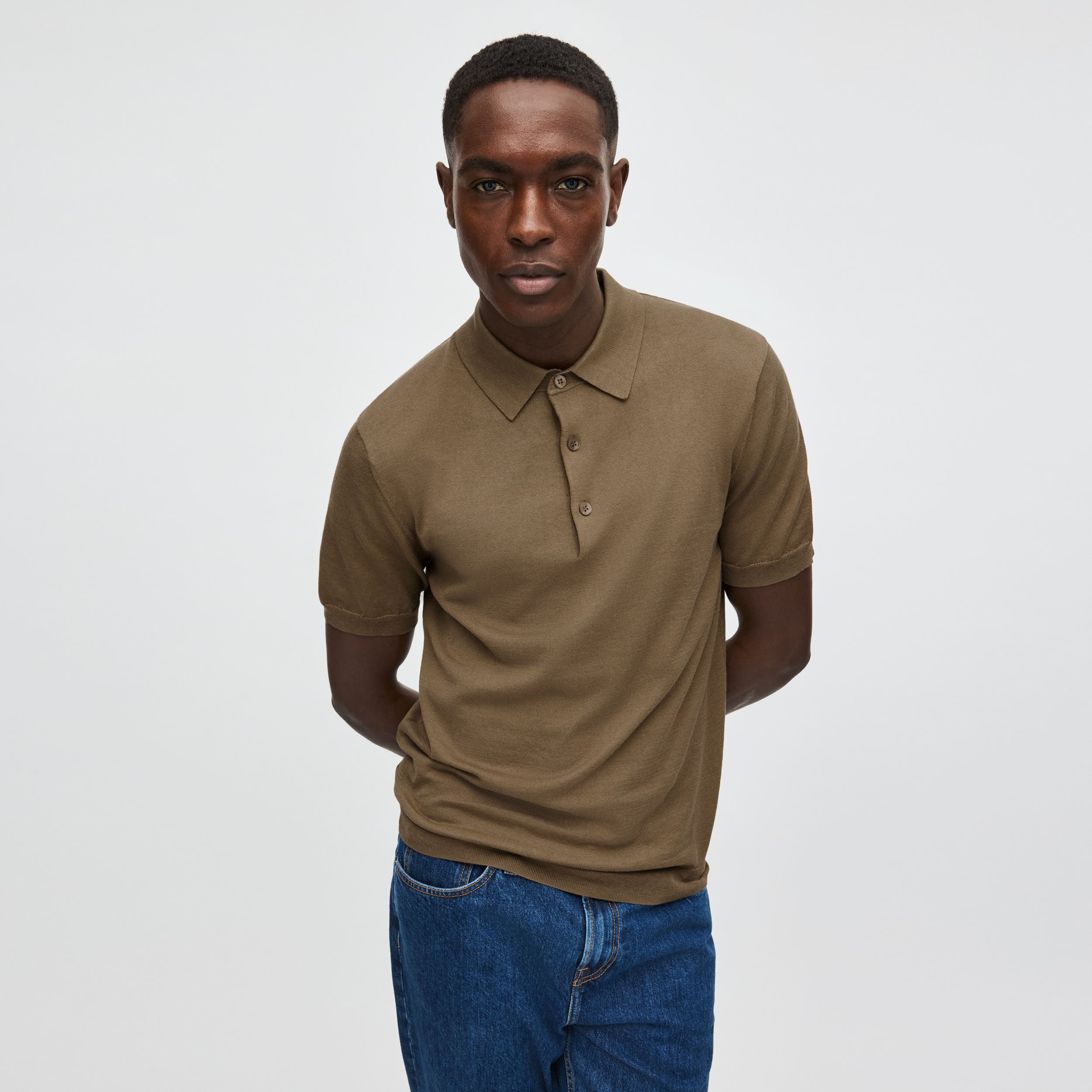 Men's Silk-Cotton Short Sleeve Polo - Image 12