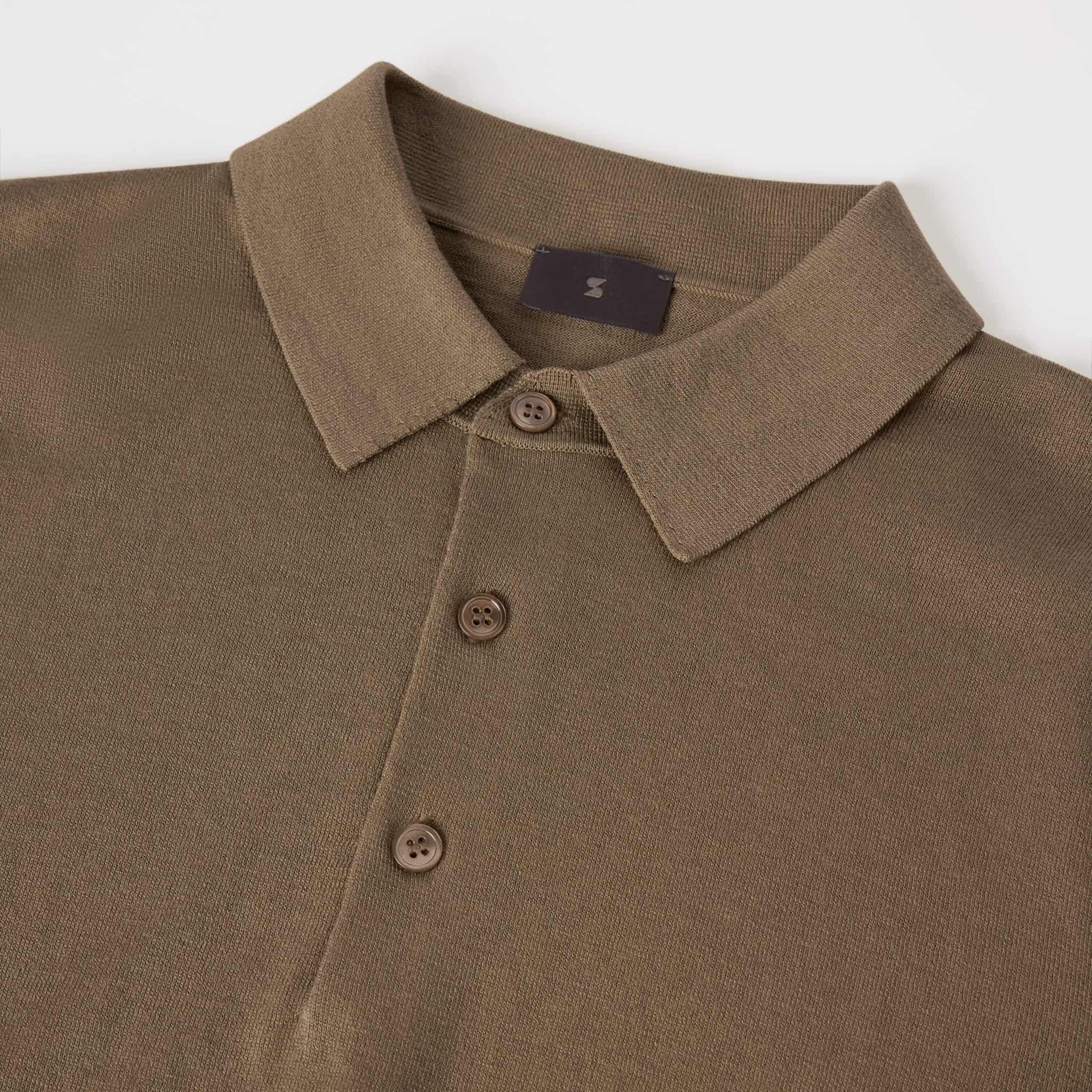 Men's Silk-Cotton Short Sleeve Polo - Image 14