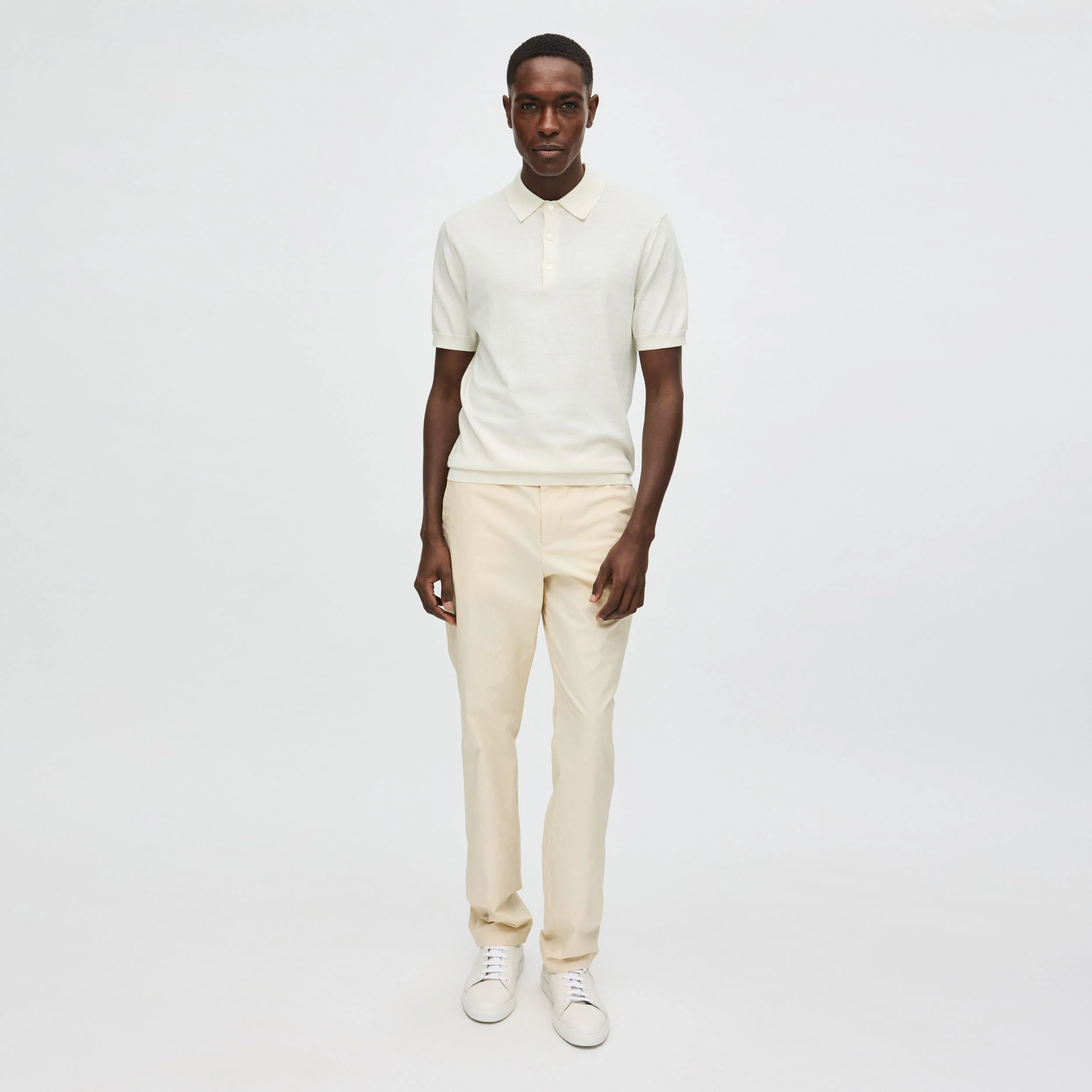 Men's Silk-Cotton Short Sleeve Polo - Image 7