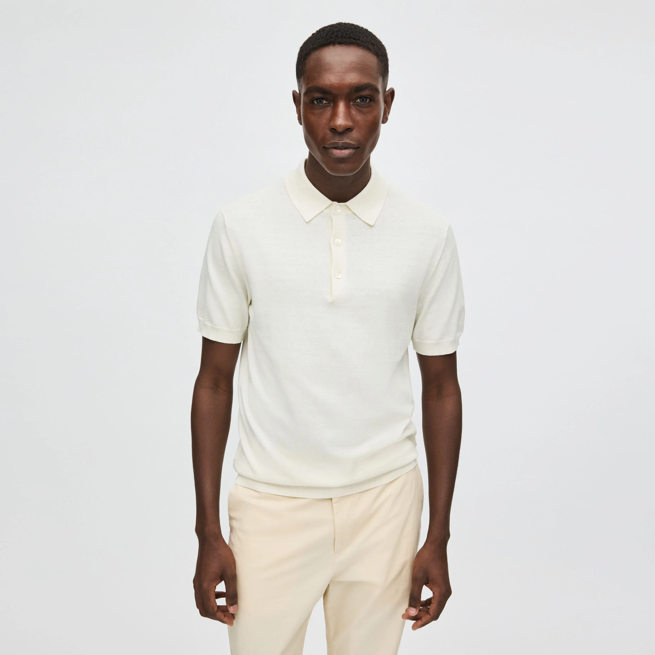 Men's Silk-Cotton Short Sleeve Polo - Image 8